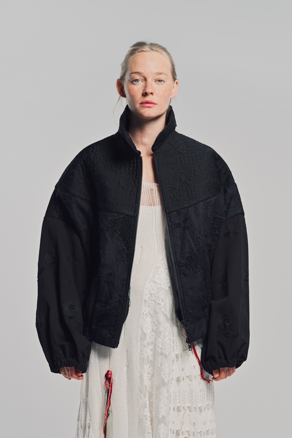 CAROLINE HU | COLLAGING EMBROIDERED JACKET