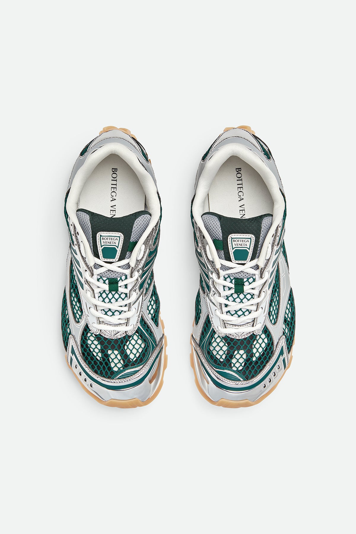 BOTTEGA VENETA | ORBIT SNEAKERS IN BILLIARD & SILVER