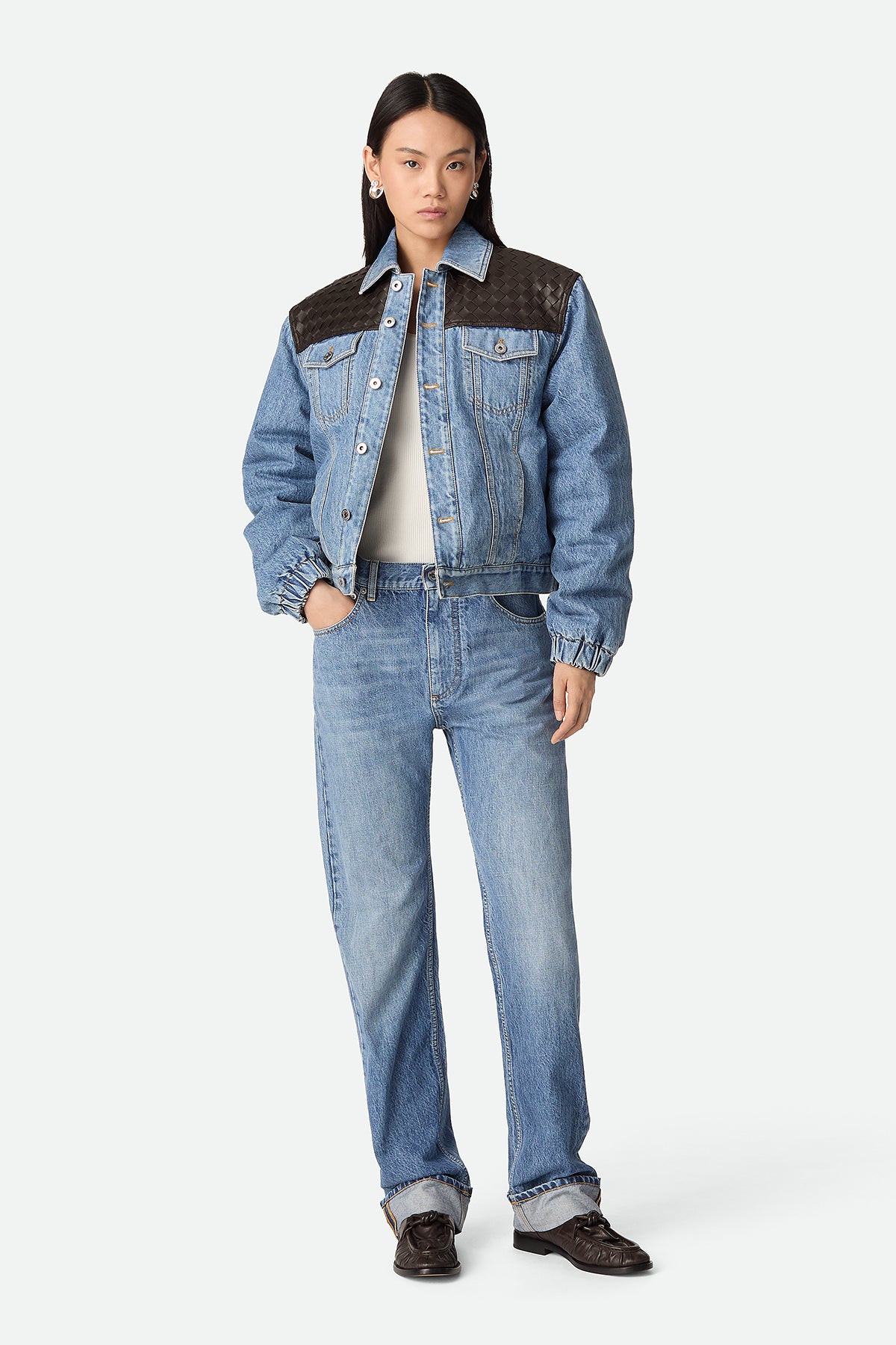 BOTTEGA VENETA | PATCHWORK LONG SLEEVE SHIRT