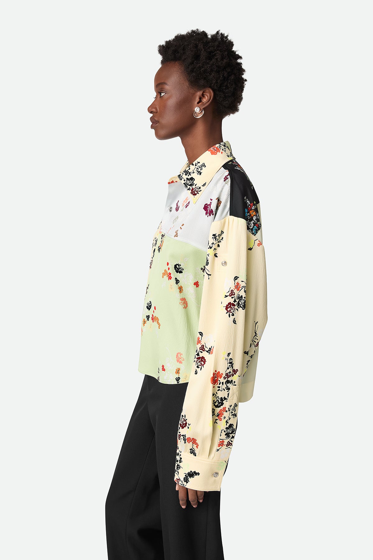 BOTTEGA VENETA | PATCHWORK LONG SLEEVE SHIRT
