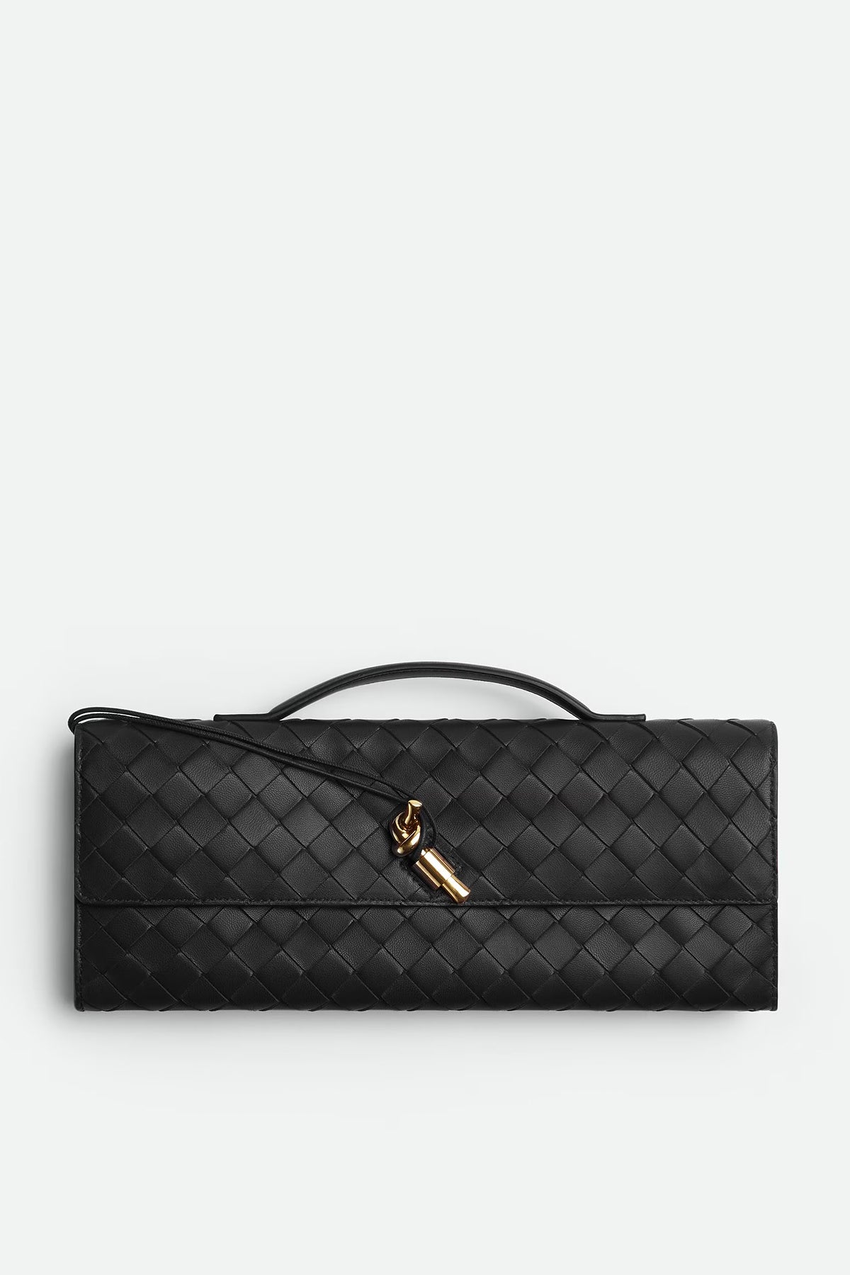 BOTTEGA VENETA | ANDIAMO CLUTCH IN BLACK & BRASS