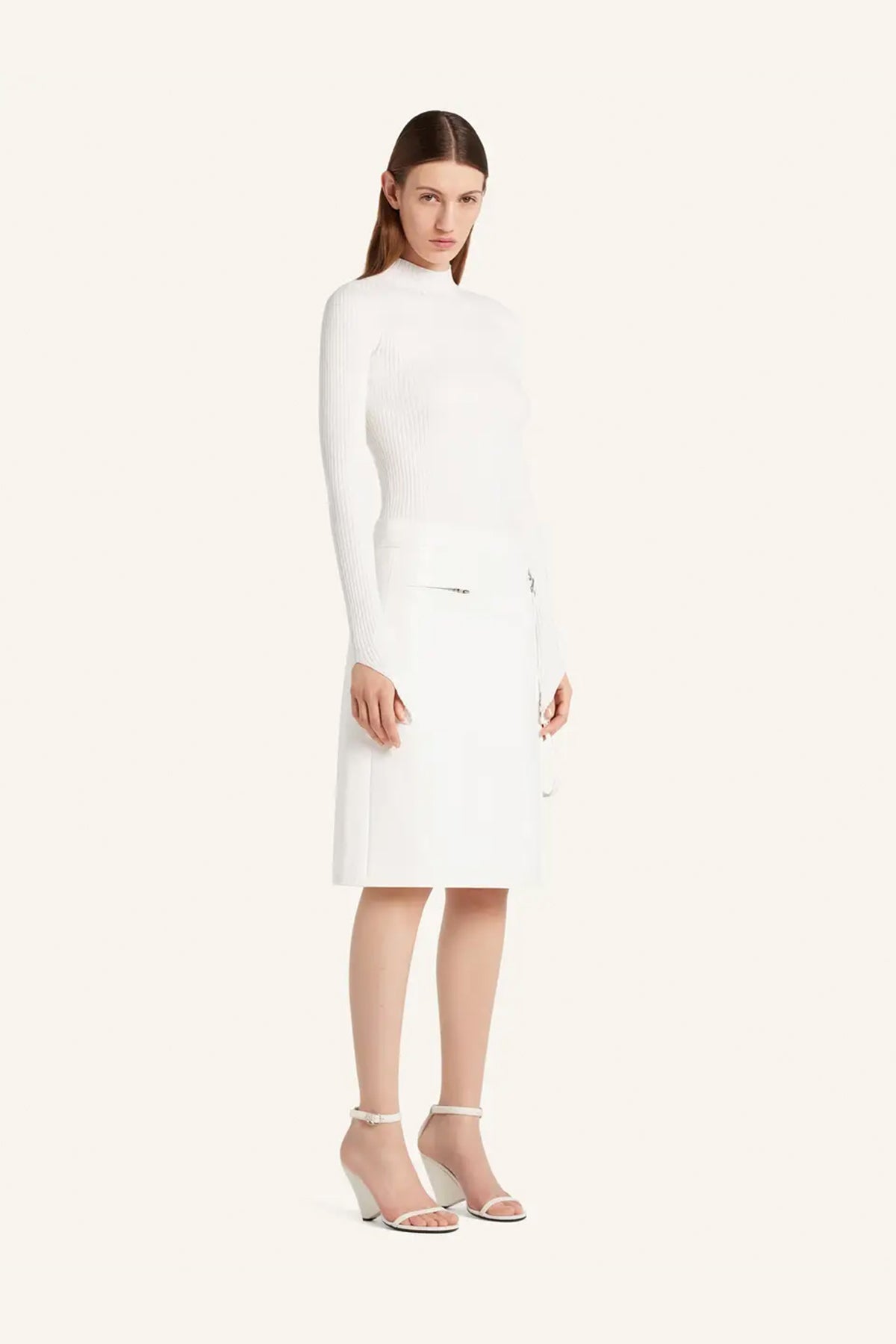 COURRÈGES | ZIPPED VINYL SKIRT