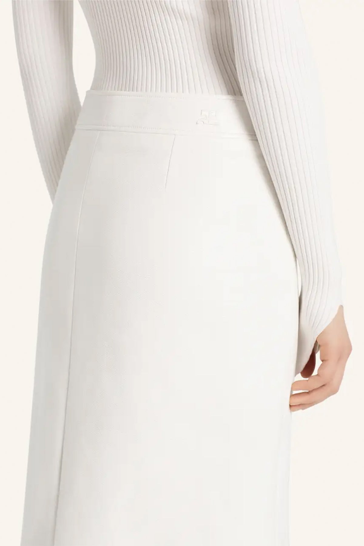 COURRÈGES | ZIPPED VINYL SKIRT