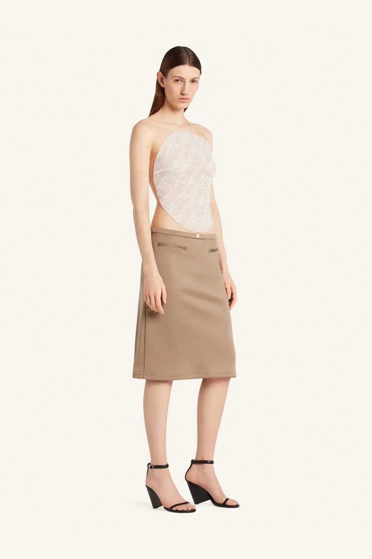 COURRÈGES | ILLUSION CIRCLE LACE BODYSUIT
