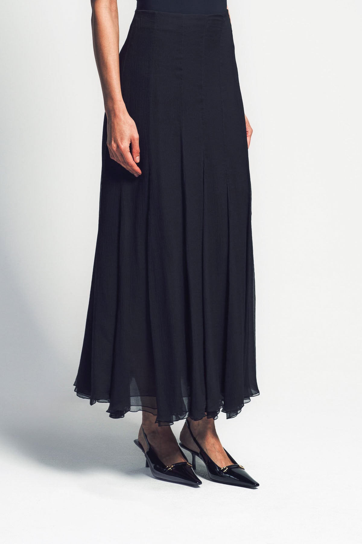 CHLOÉ | FLUID MAXI SKIRT IN SILK MOUSSELINE