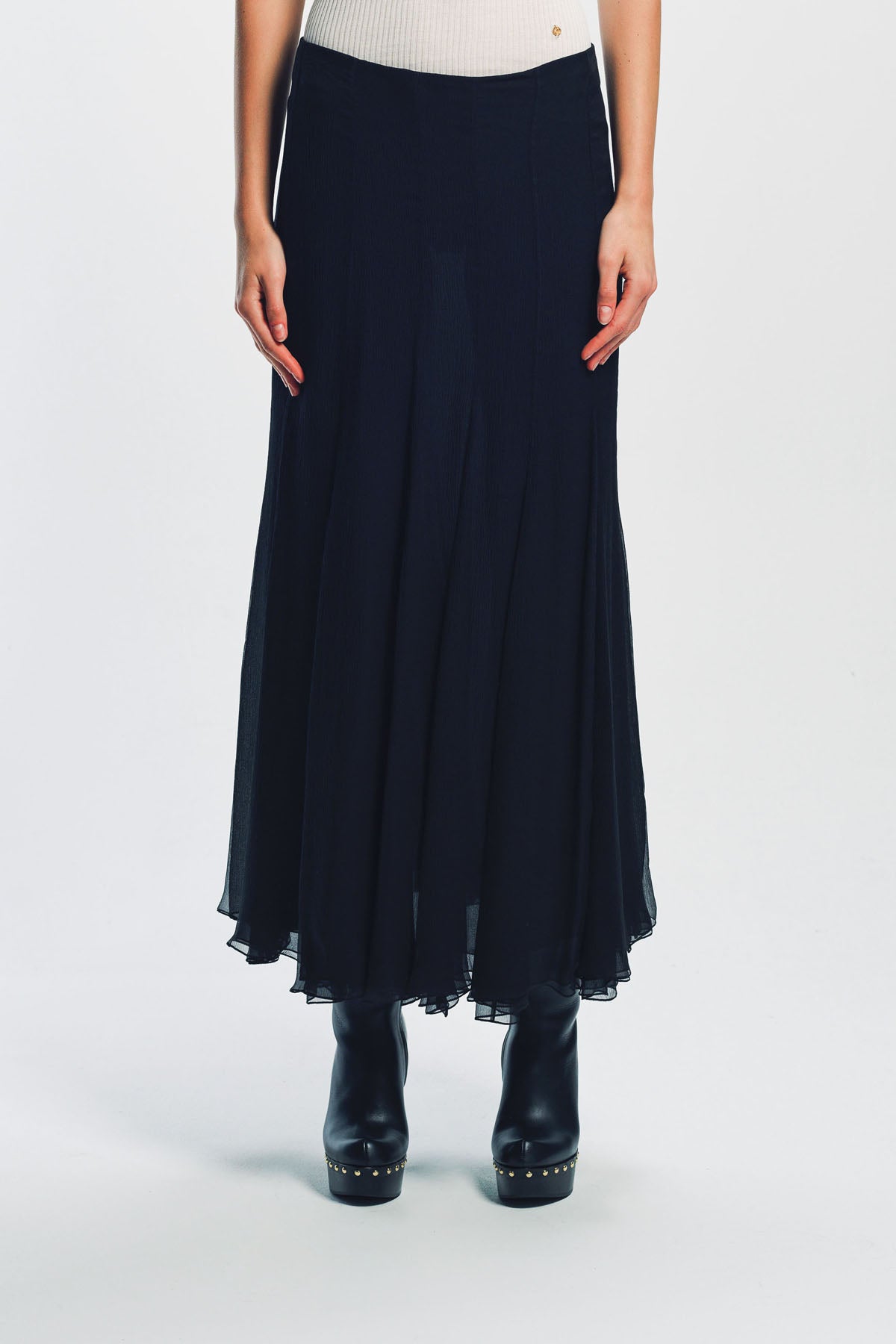 CHLOÉ | FLUID MAXI SKIRT IN SILK MOUSSELINE