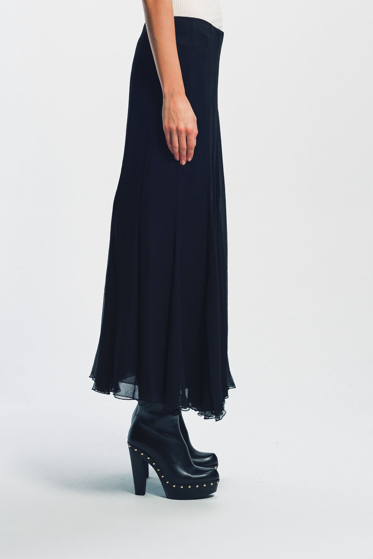 CHLOÉ | FLUID MAXI SKIRT IN SILK MOUSSELINE