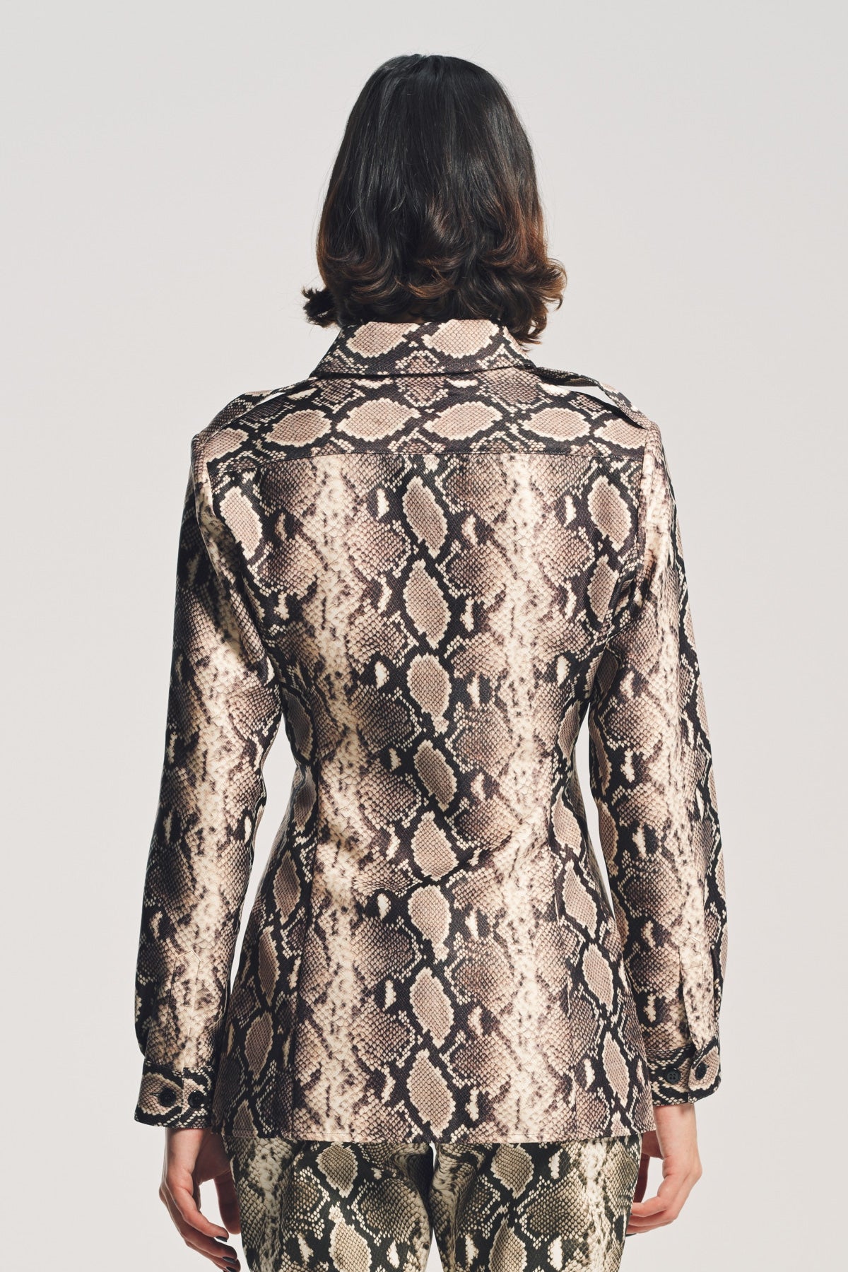 DURAN LANTINK | SNAKE PRINT LONG SLEEVE SHIRT