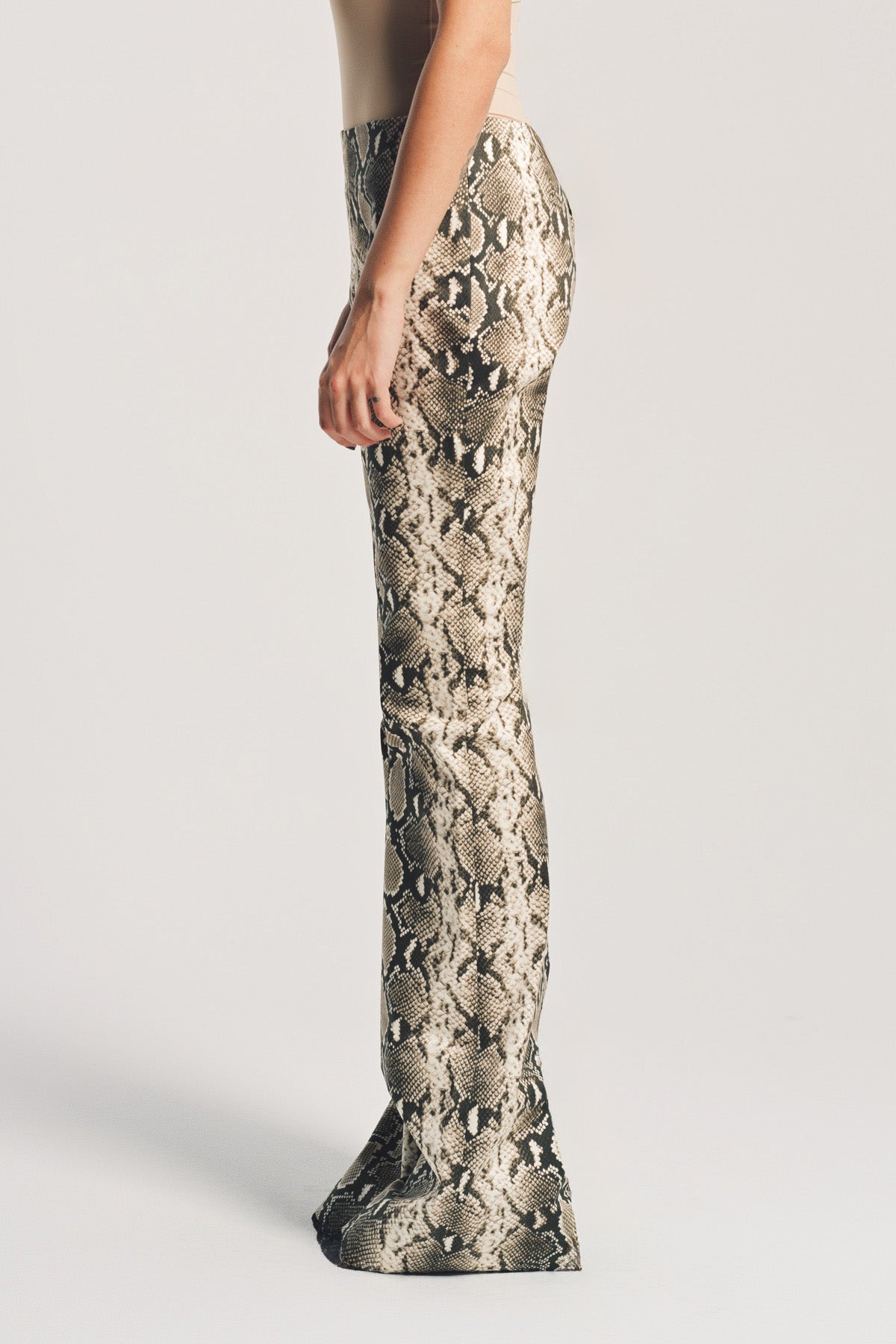 DURAN LANTINK | SNAKE PRINT FLARE PANTS
