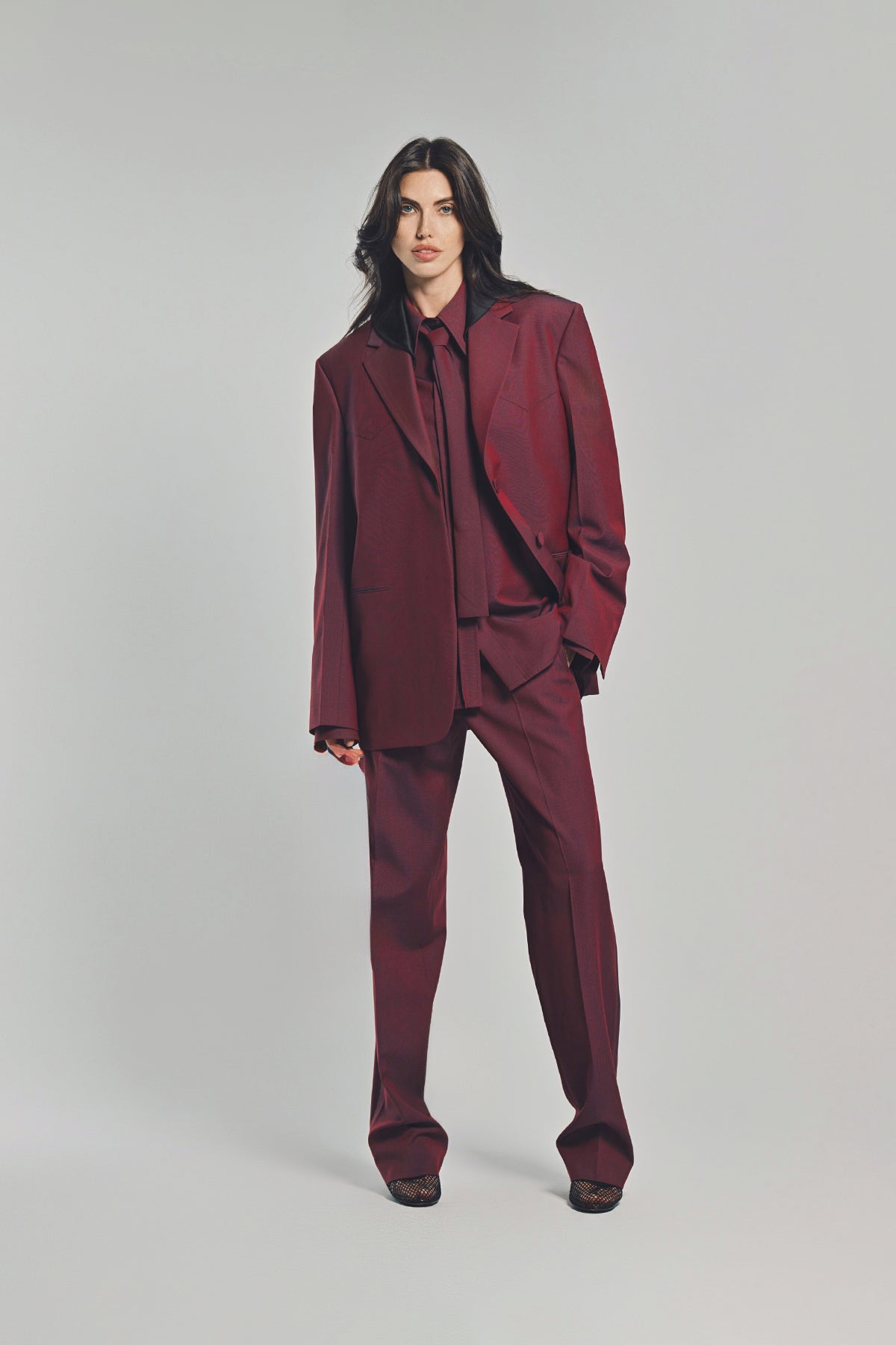 JIL SANDER | TUXEDO DETAIL PANTS