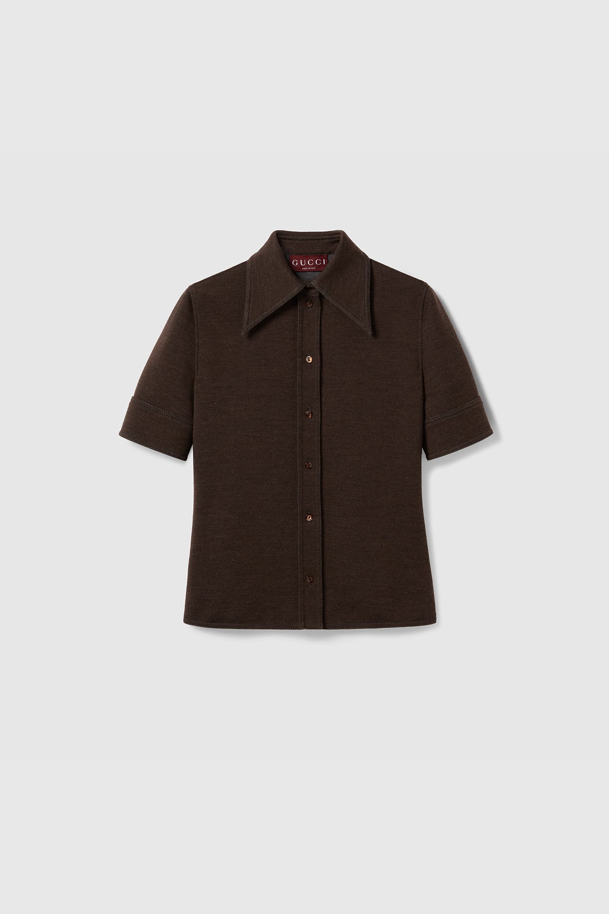 GUCCI | WOOL COTTON JERSEY SHIRT