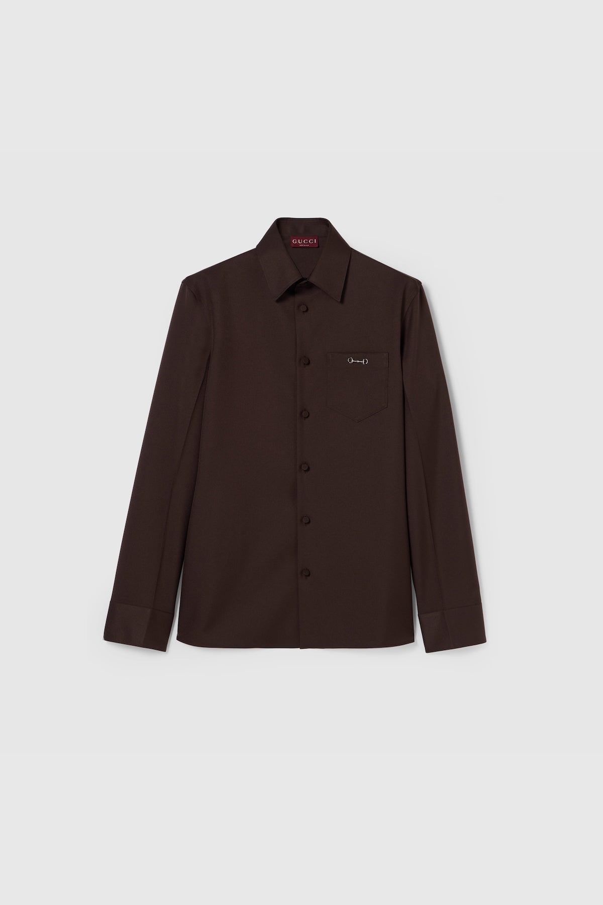 GUCCI | POLYESTER TWILL SHIRT WITH HORSEBIT