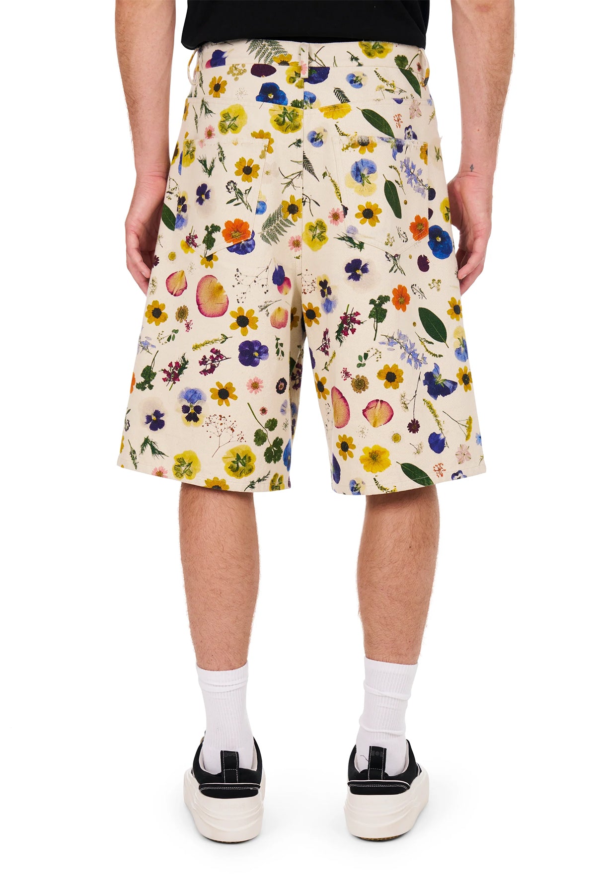 NAHMIAS | FLORAL BAGGY 5-POCKET SHORTS