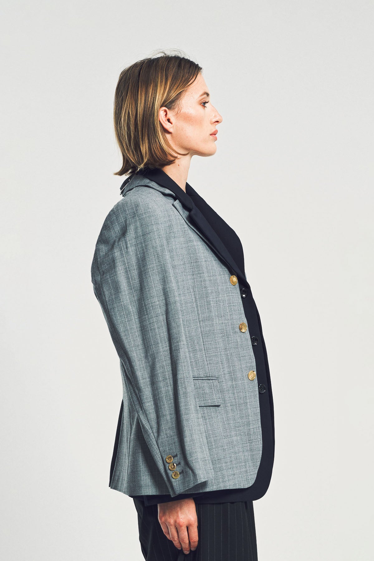 COMME DES GARCONS | STRIPED MIX BLAZER