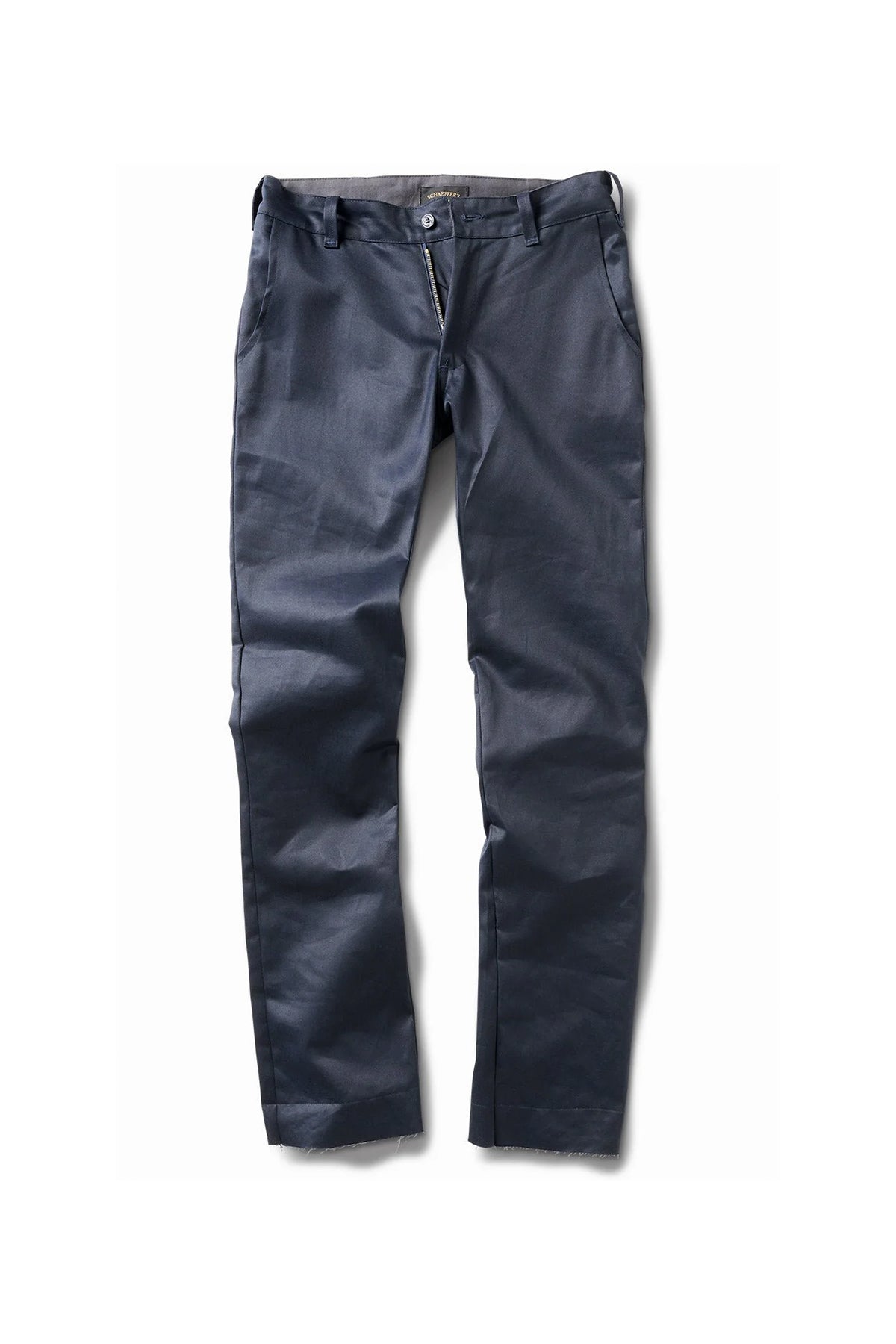 SCHAEFFER'S GARMENT HOTEL | JAPANESE WAXED CHINO PANTS IN AQUA TEAL