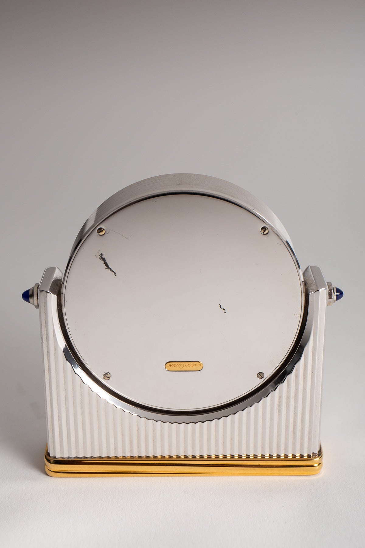 CARTIER | 1990 SILVER PLATED DESK CLOCK