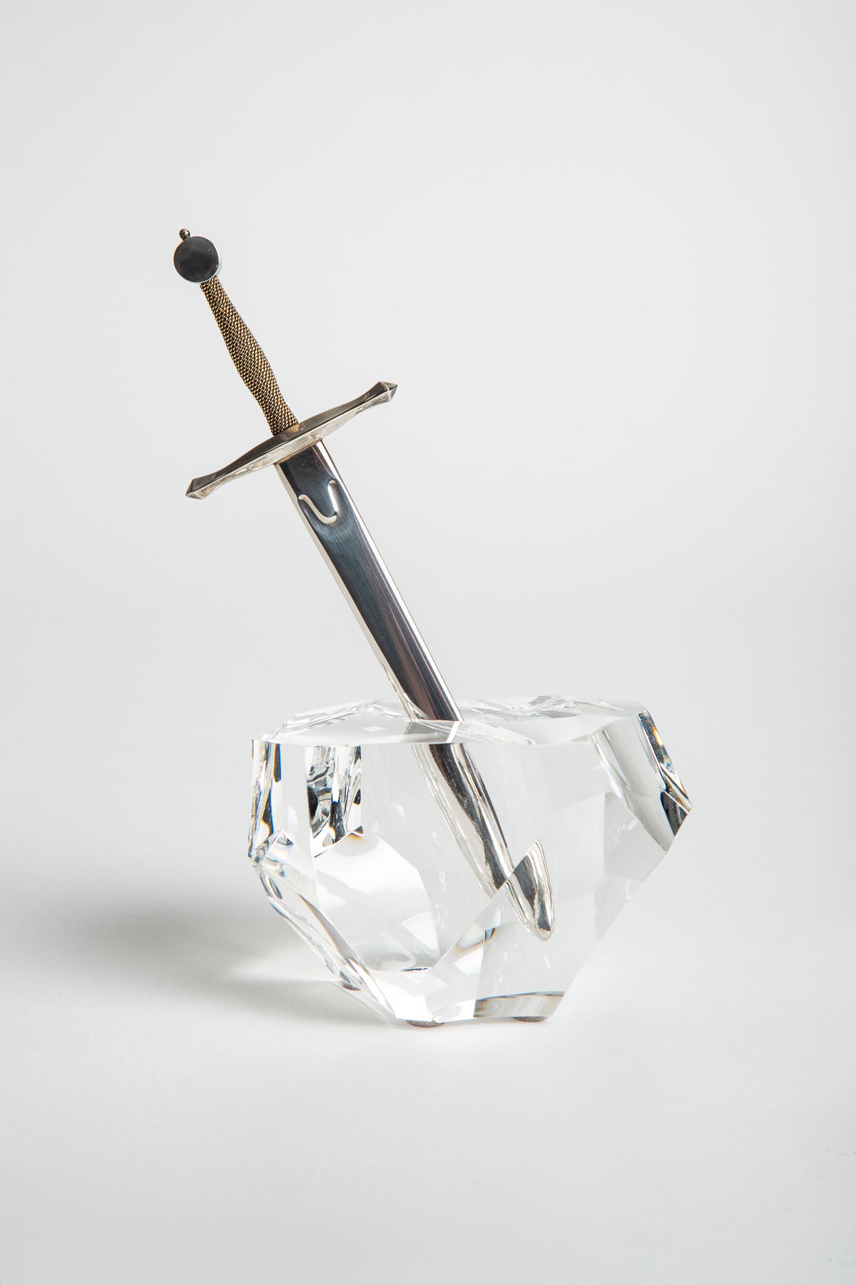 James Houston for Steuben | 1964 Excalibur Paperweight & Letter Opener