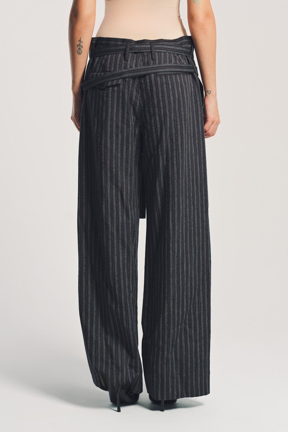 ANN DEMEULEMEESTER | JILLEKE HIGH COMFORT DOUBLE BELTED TROUSERS