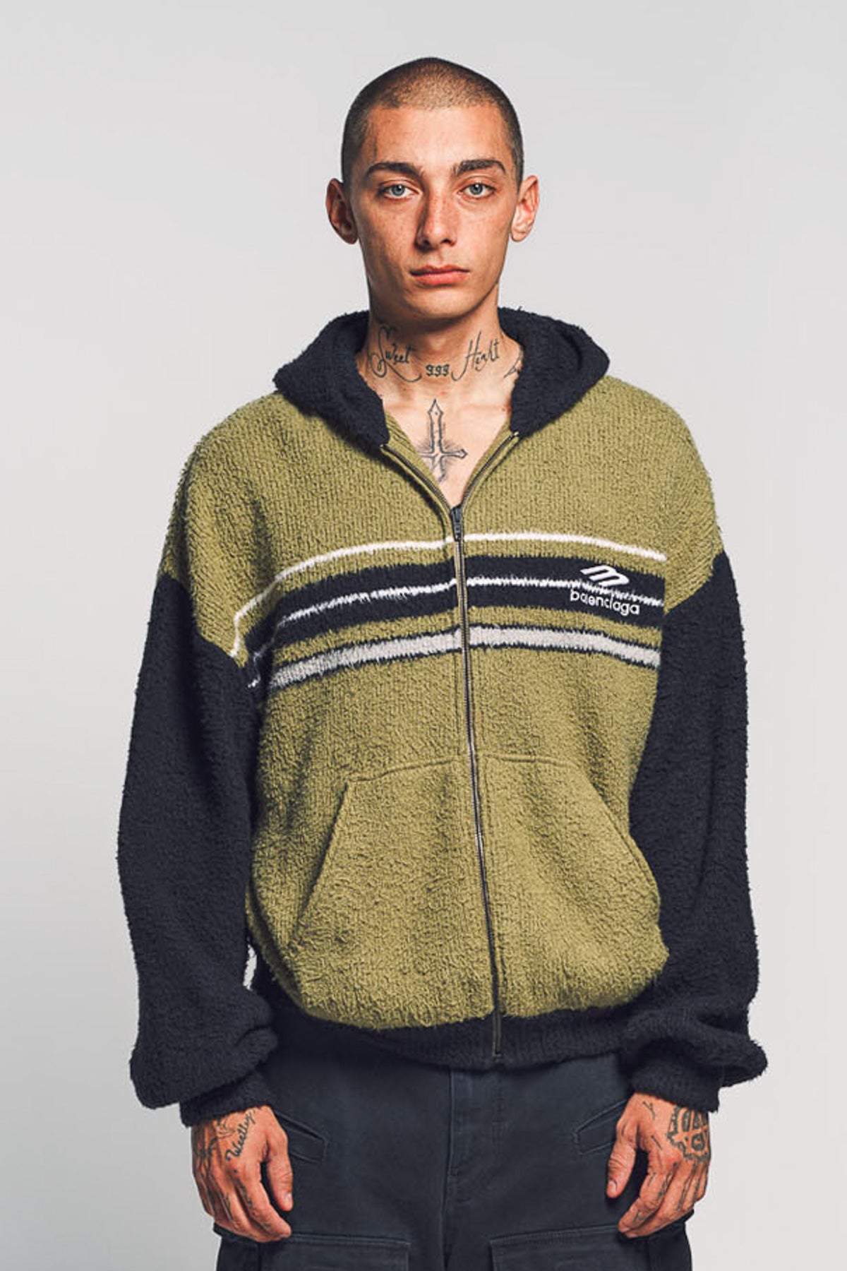 BALENCIAGA | FLUFFY ZIP-UP HOODIE