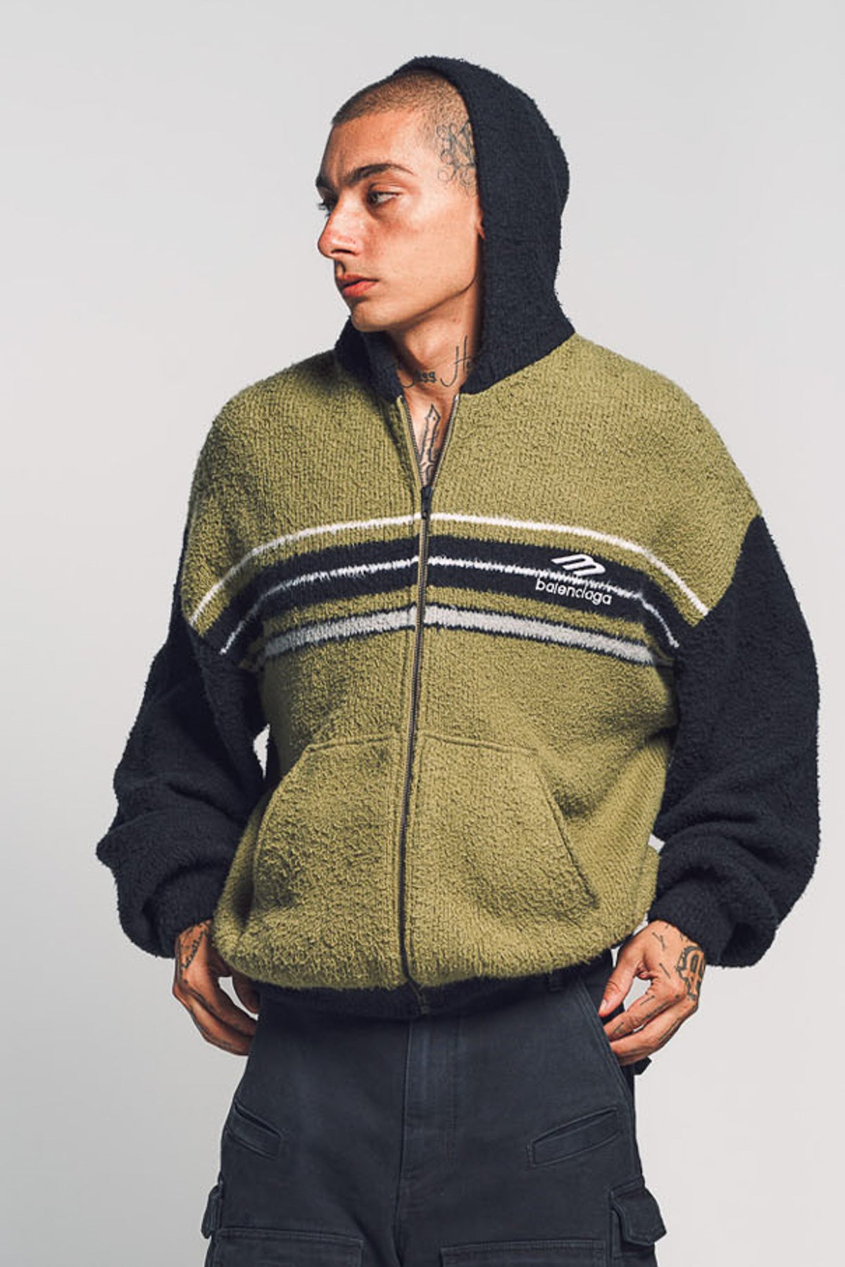 BALENCIAGA | FLUFFY ZIP-UP HOODIE