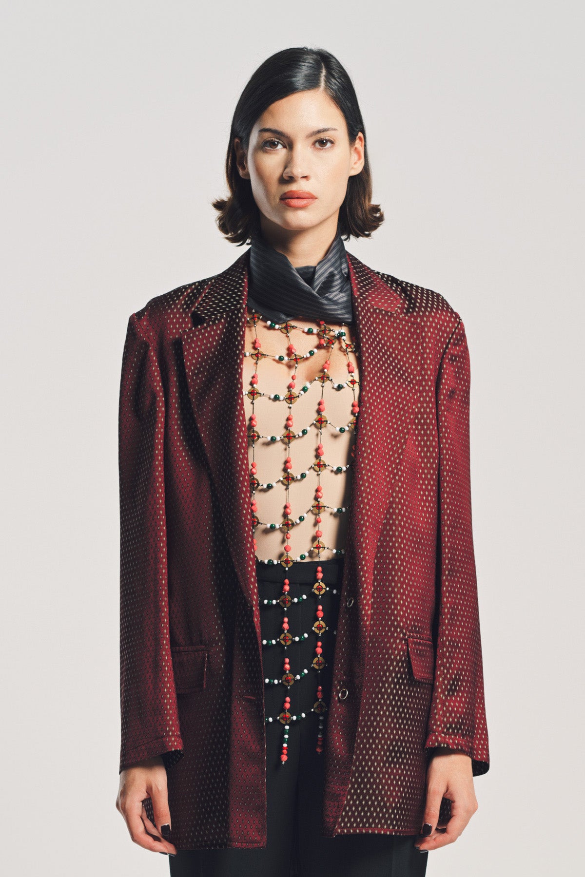 DRIES VAN NOTEN | DIAMOND JACQUARD BLAZER