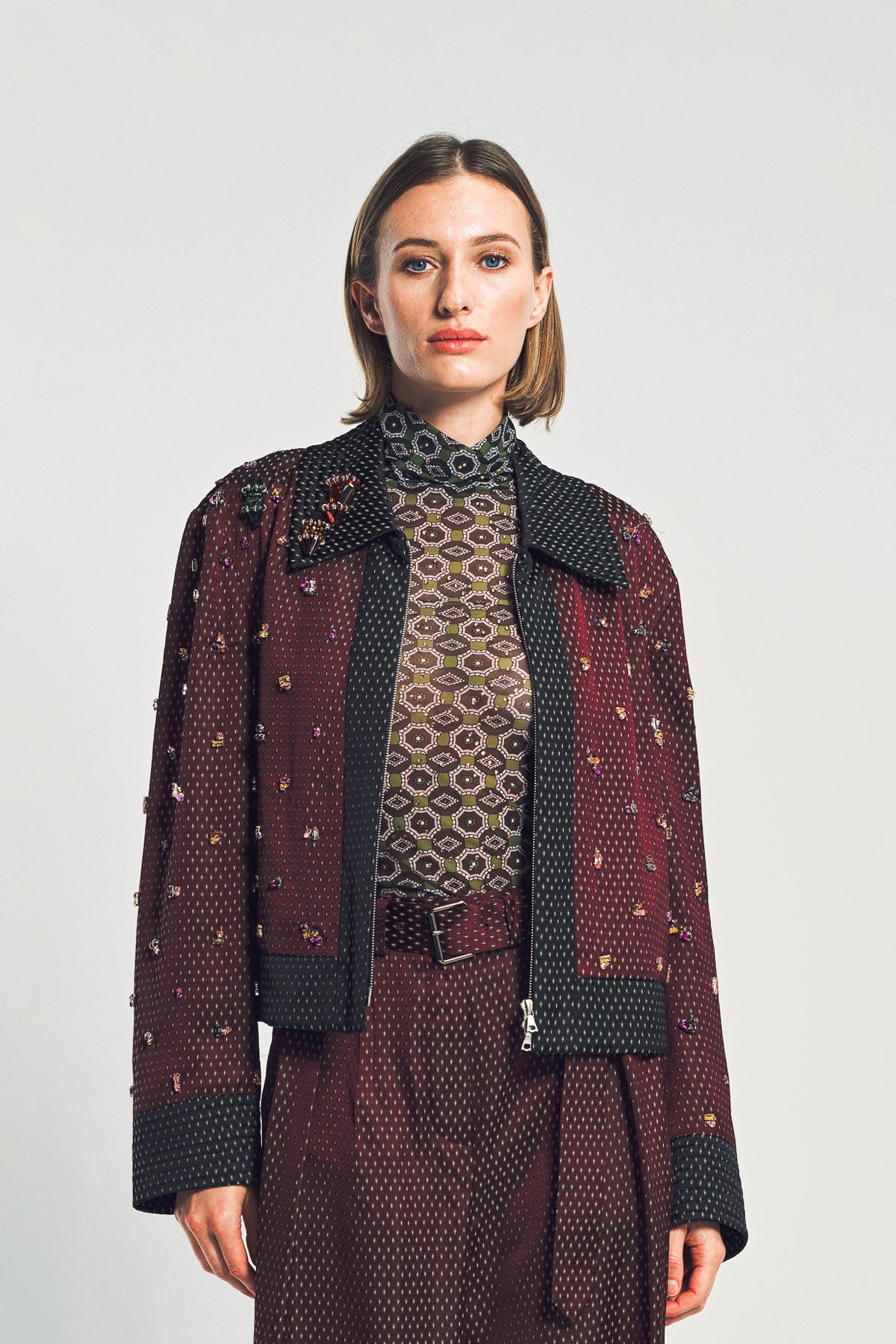 Dries Van Noten ジャケット 黒 赤 緑 メンズ向け コート＆ジャケット｜Dries Van Noten