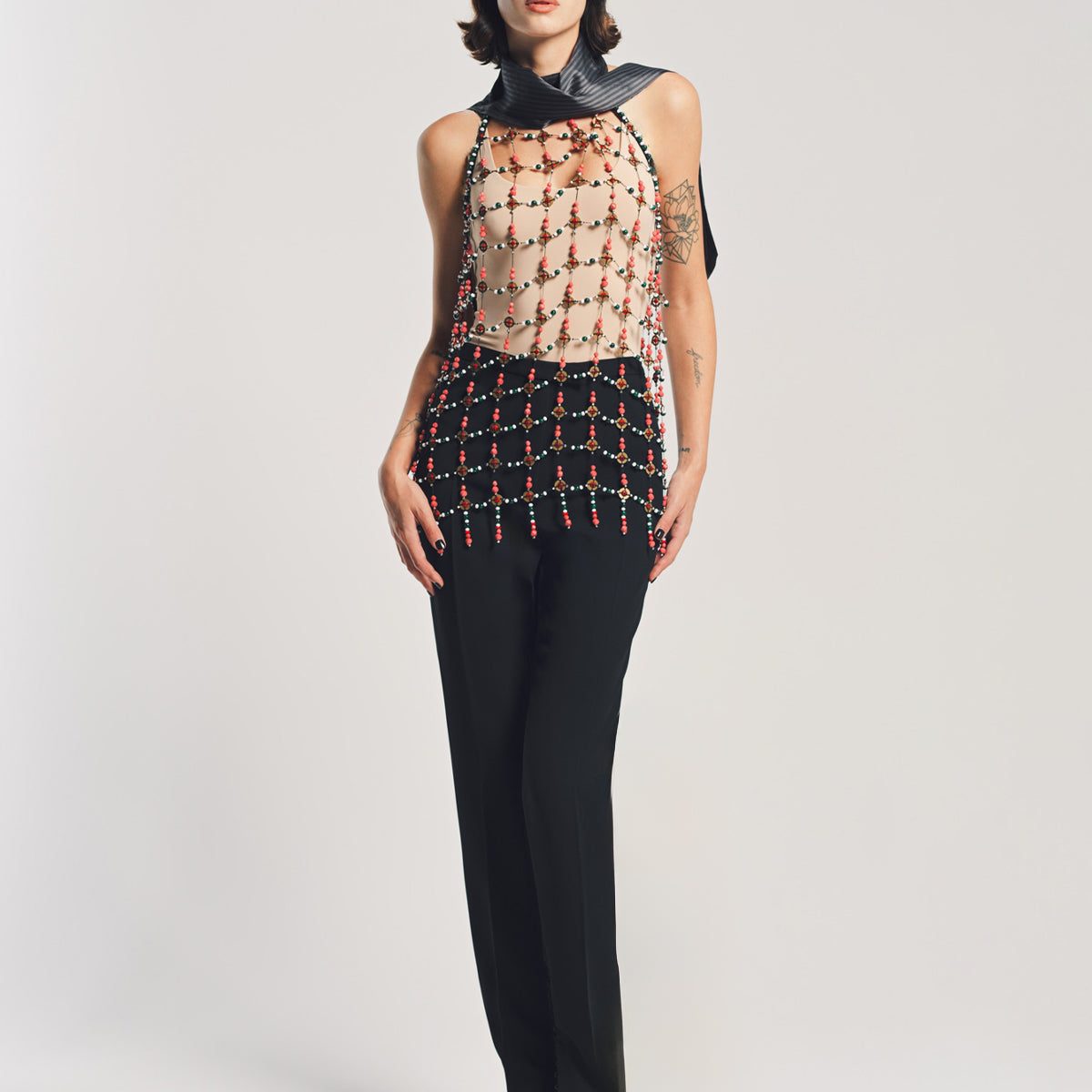 DRIES VAN NOTEN | EMBELLISHED HALTER TOP DRIES VAN NOTEN | EMBELLISHED HALTER TOP