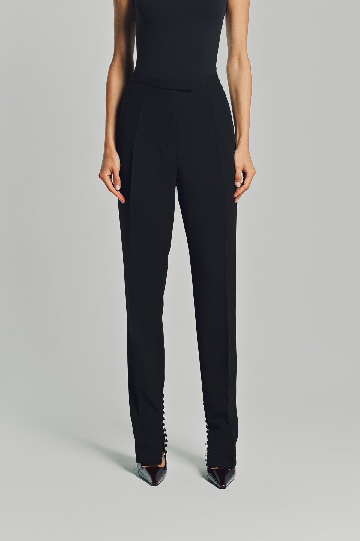 DRIES VAN NOTEN | WIDE LEG STRIPE PANTS