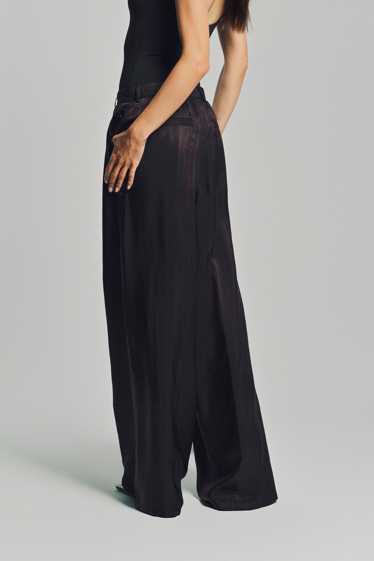 DRIES VAN NOTEN | WIDE LEG STRIPE PANTS