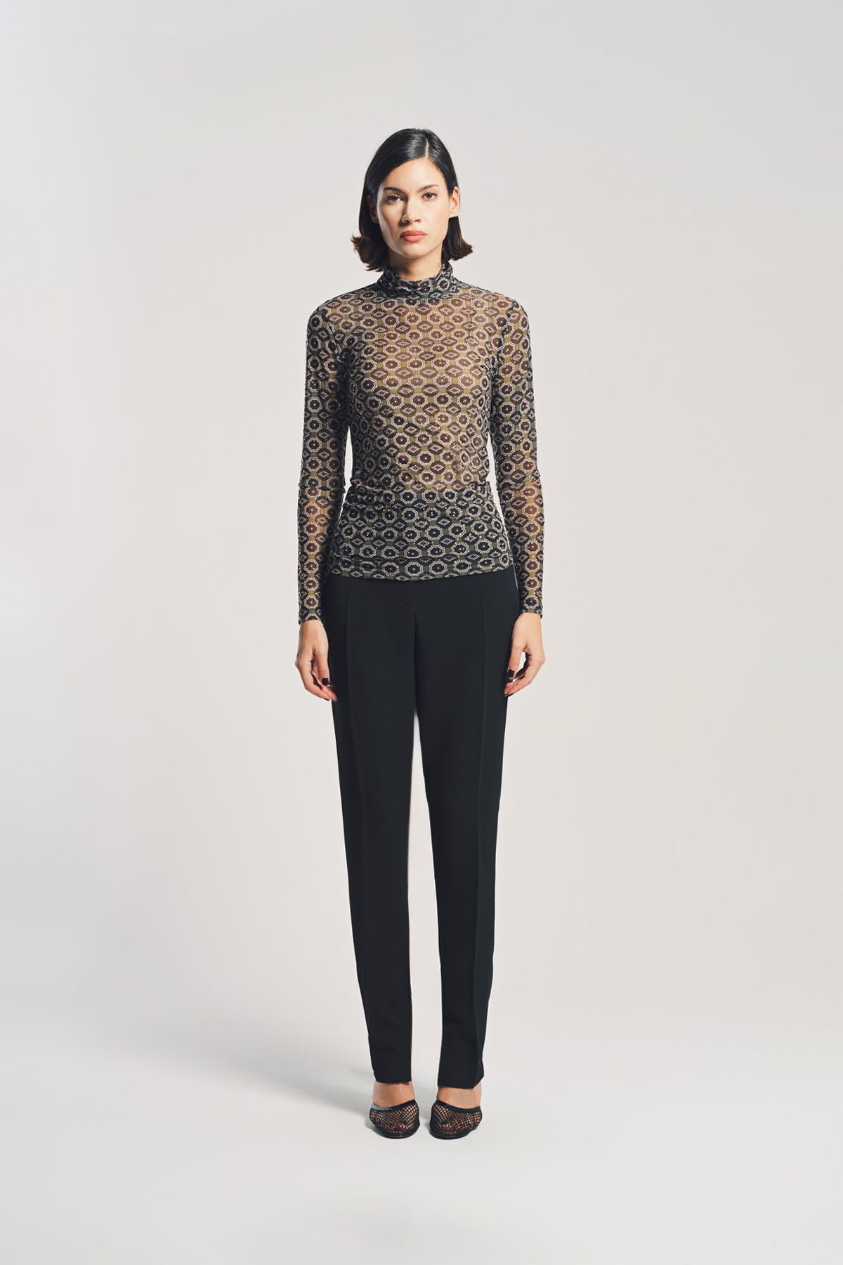 DRIES VAN NOTEN | EMBELLISHED TURTLENECK TEE