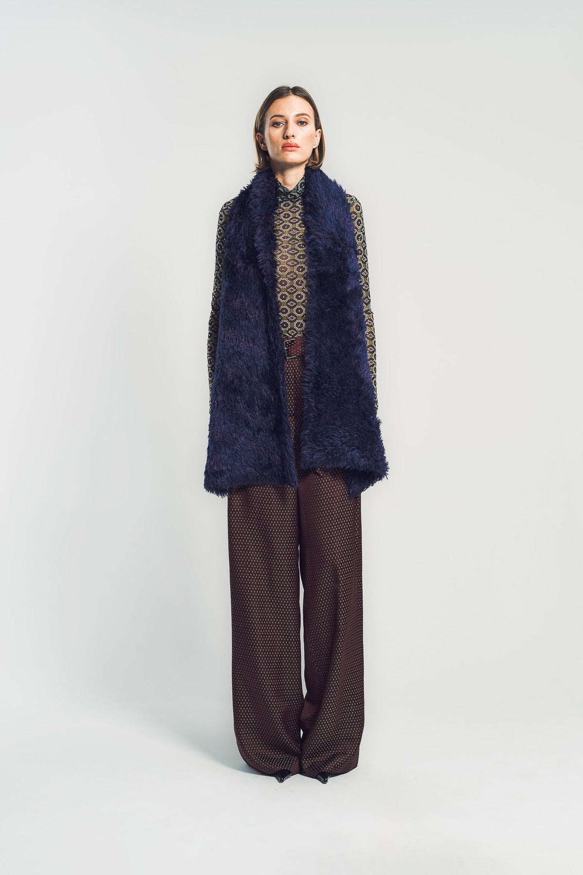 DRIES VAN NOTEN | STRIPE FUZZY SCARF