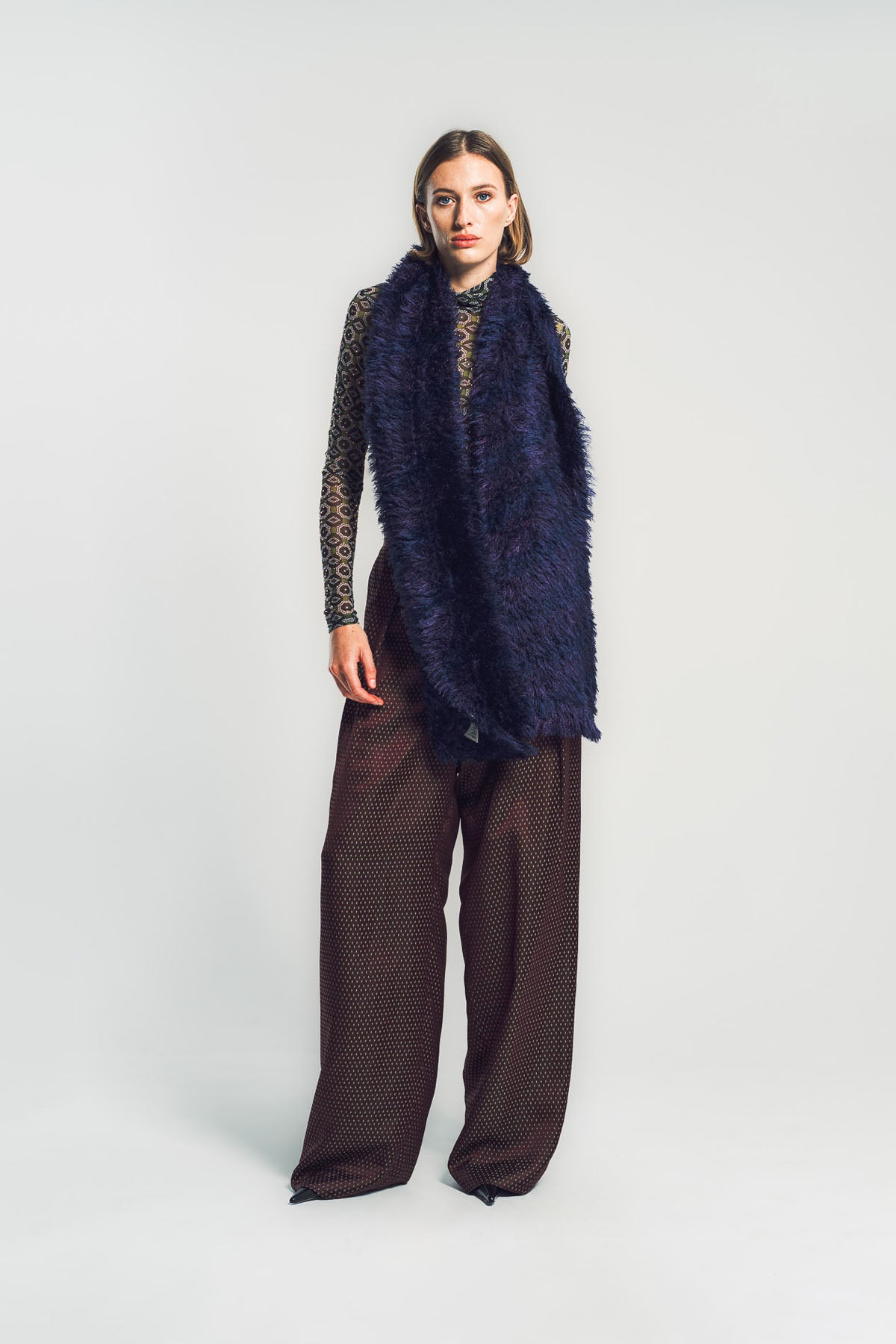 DRIES VAN NOTEN | STRIPE FUZZY SCARF