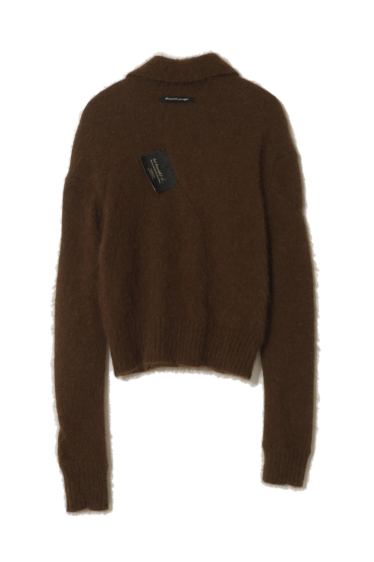 UNDERCOVER Vネックニット ブラウン UNDERCOVER | KNIT POLO SWEATER