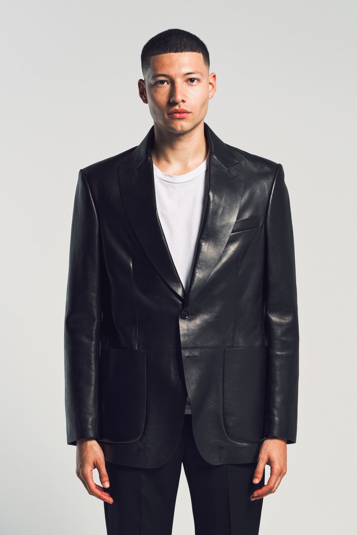 TOM FORD | BUTTERY LEATHER BONDED BLAZER