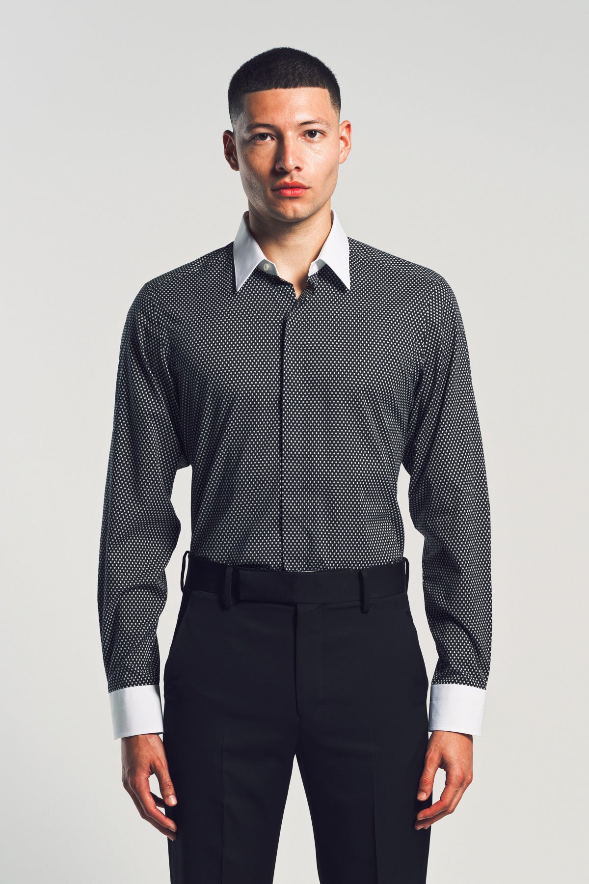 TOM FORD | DIAMOND PRINT COTTON CLASSIC FIT SHIRT