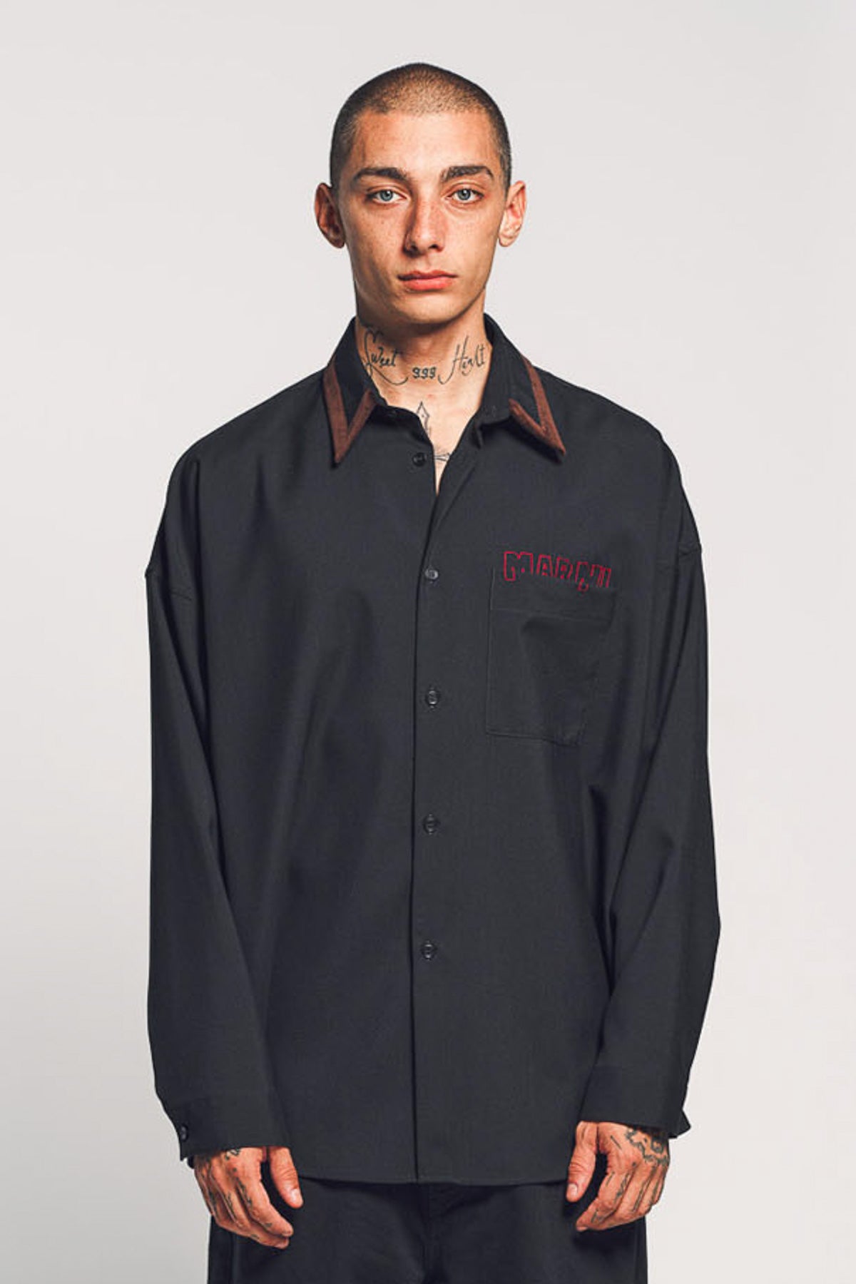 MARNI | TROPICAL WOOL LONG SLEEVE SHIRT