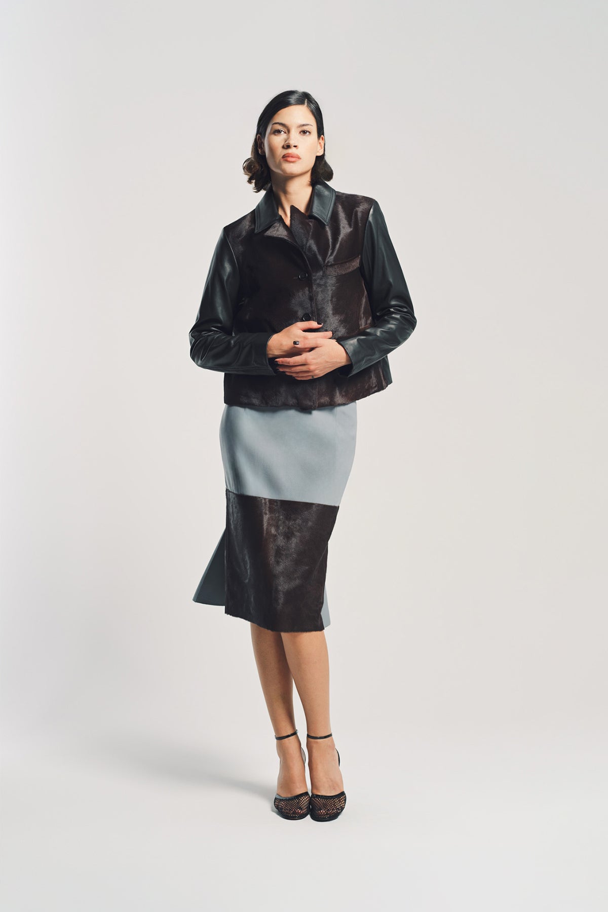 MARNI | WOOL AND PONY HAIR SKIRT