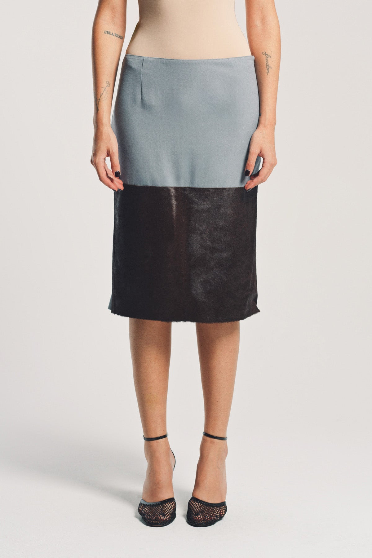 MARNI | WOOL AND PONY HAIR SKIRT