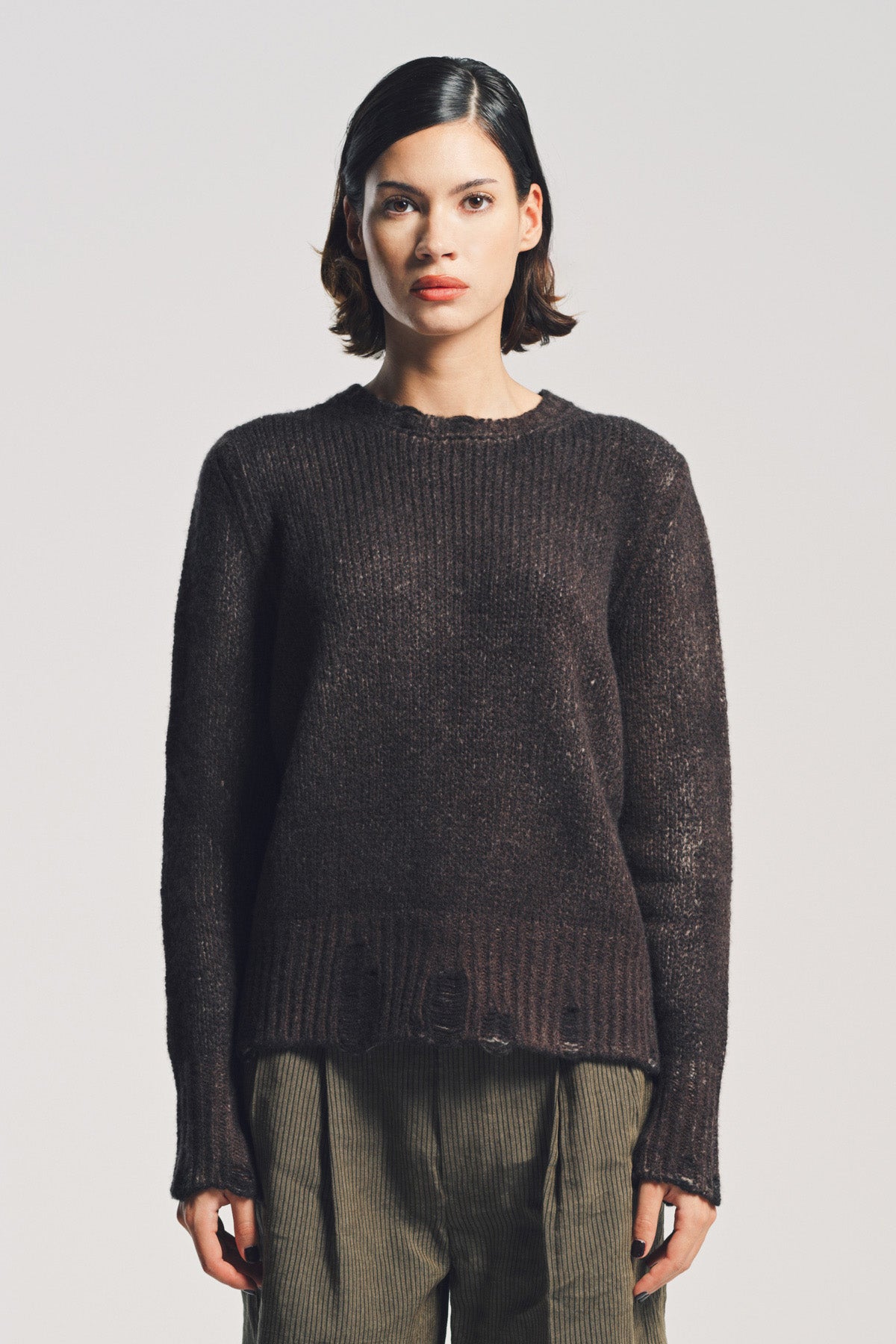 AVANT TOI | PAINTED DESTROYED EDGE SWEATER
