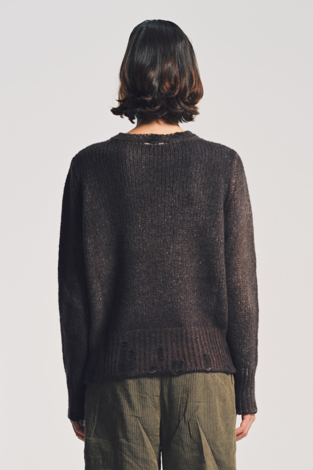 AVANT TOI | PAINTED DESTROYED EDGE SWEATER