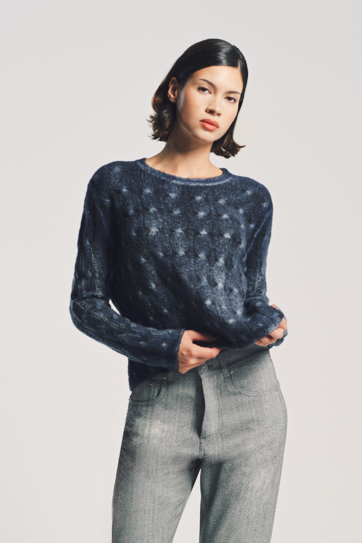AVANT TOI | PAINTED BRAIDED SWEATER