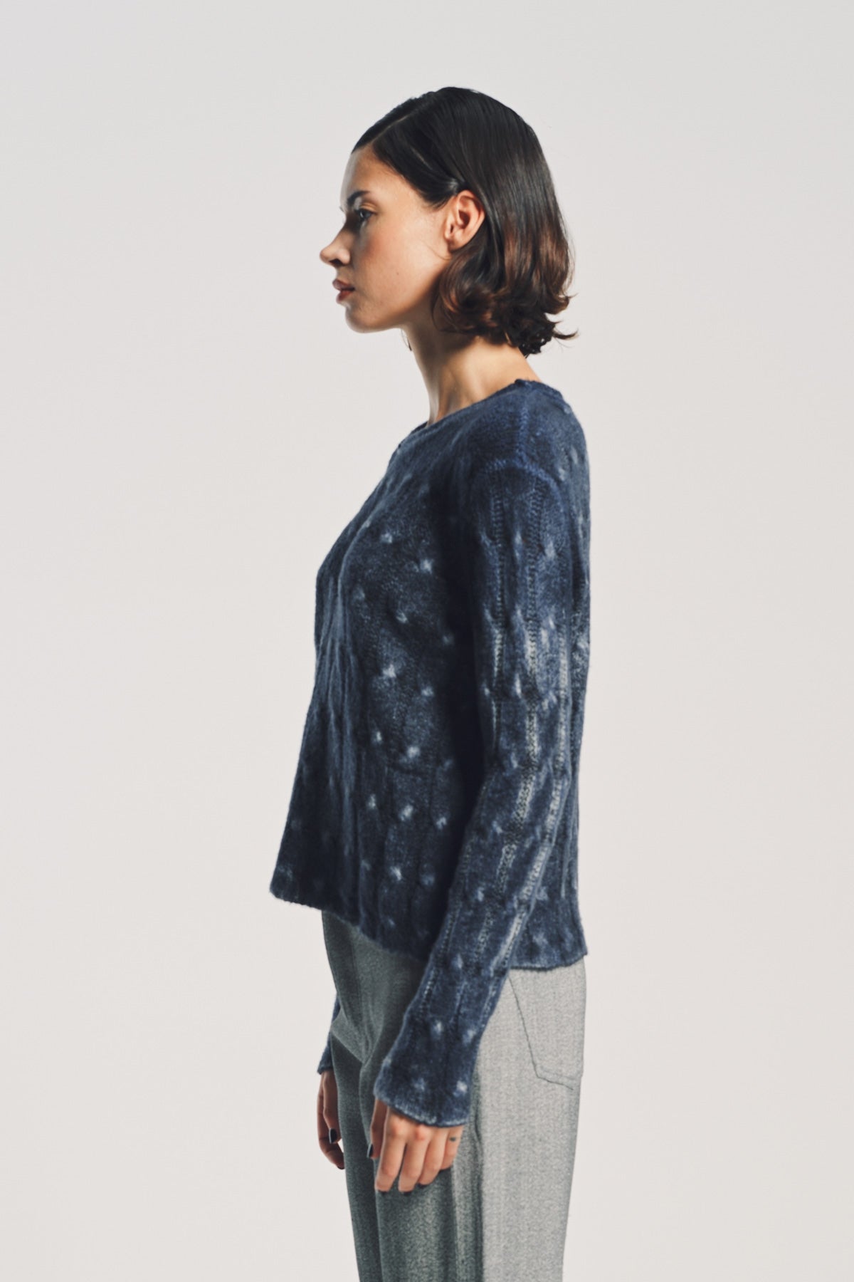 AVANT TOI | PAINTED BRAIDED SWEATER