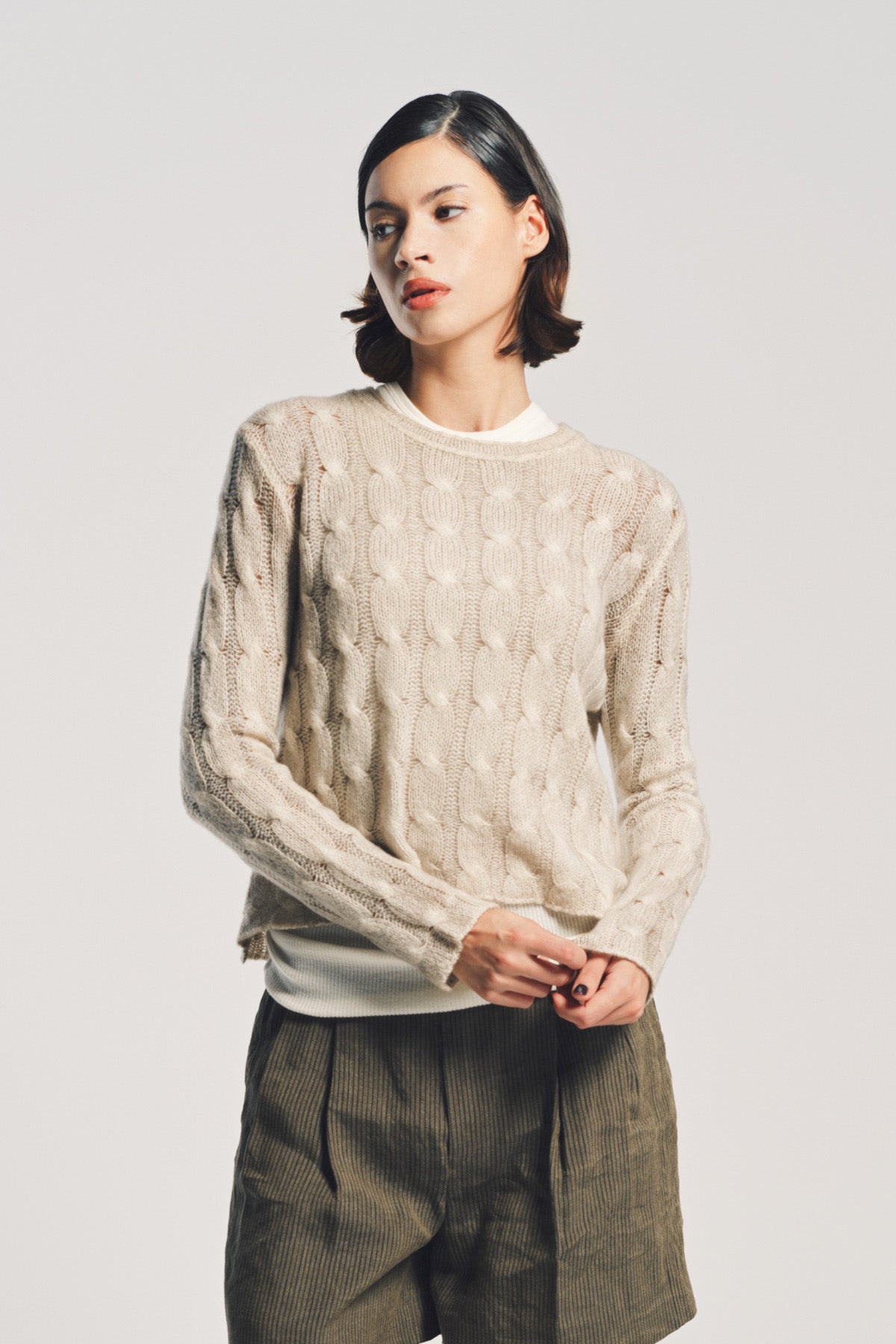 AVANT TOI | PAINTED BRAIDED SWEATER