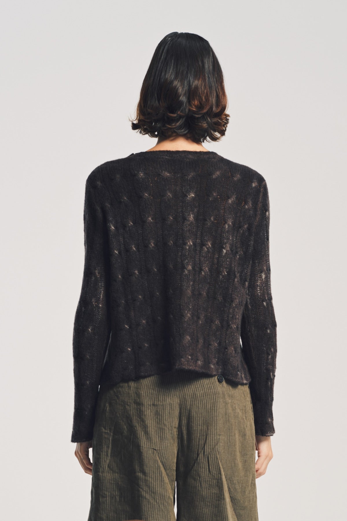 AVANT TOI | PAINTED BRAIDED SWEATER