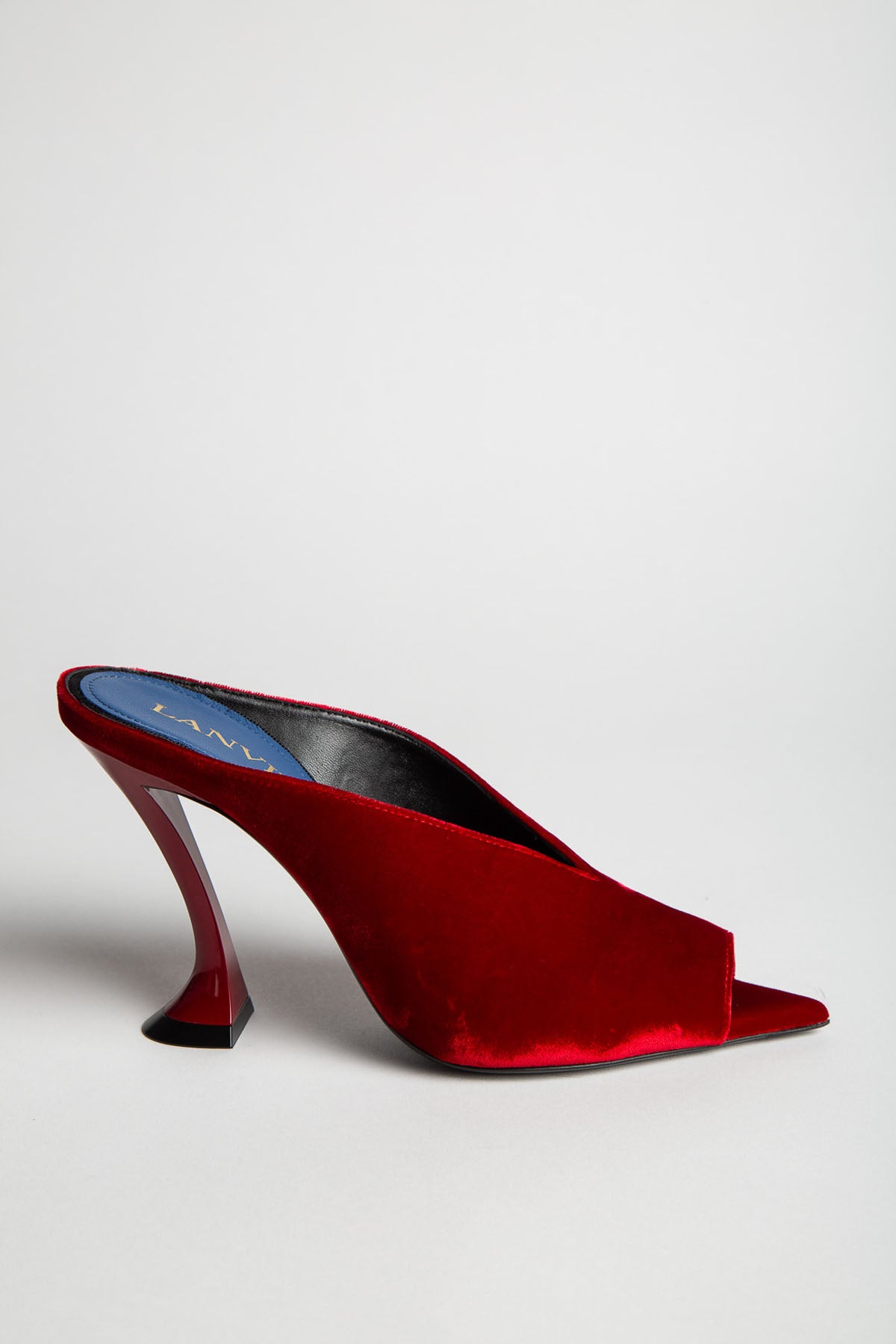 LANVIN | MIDNIGHT STEP MULE IN VELVET