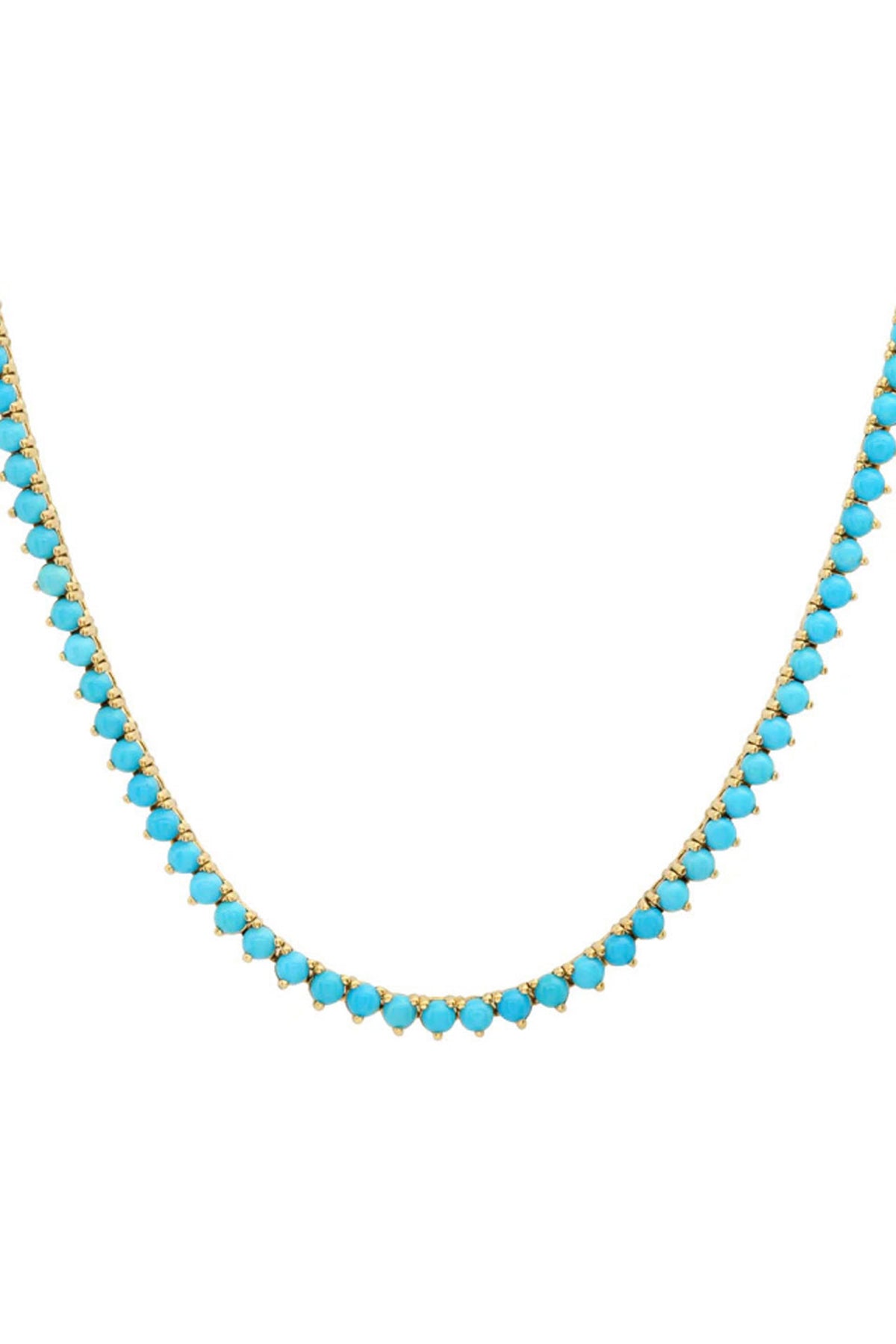 JENNIFER MEYER | 3-PRONG TURQUOISE TENNIS NECKLACE