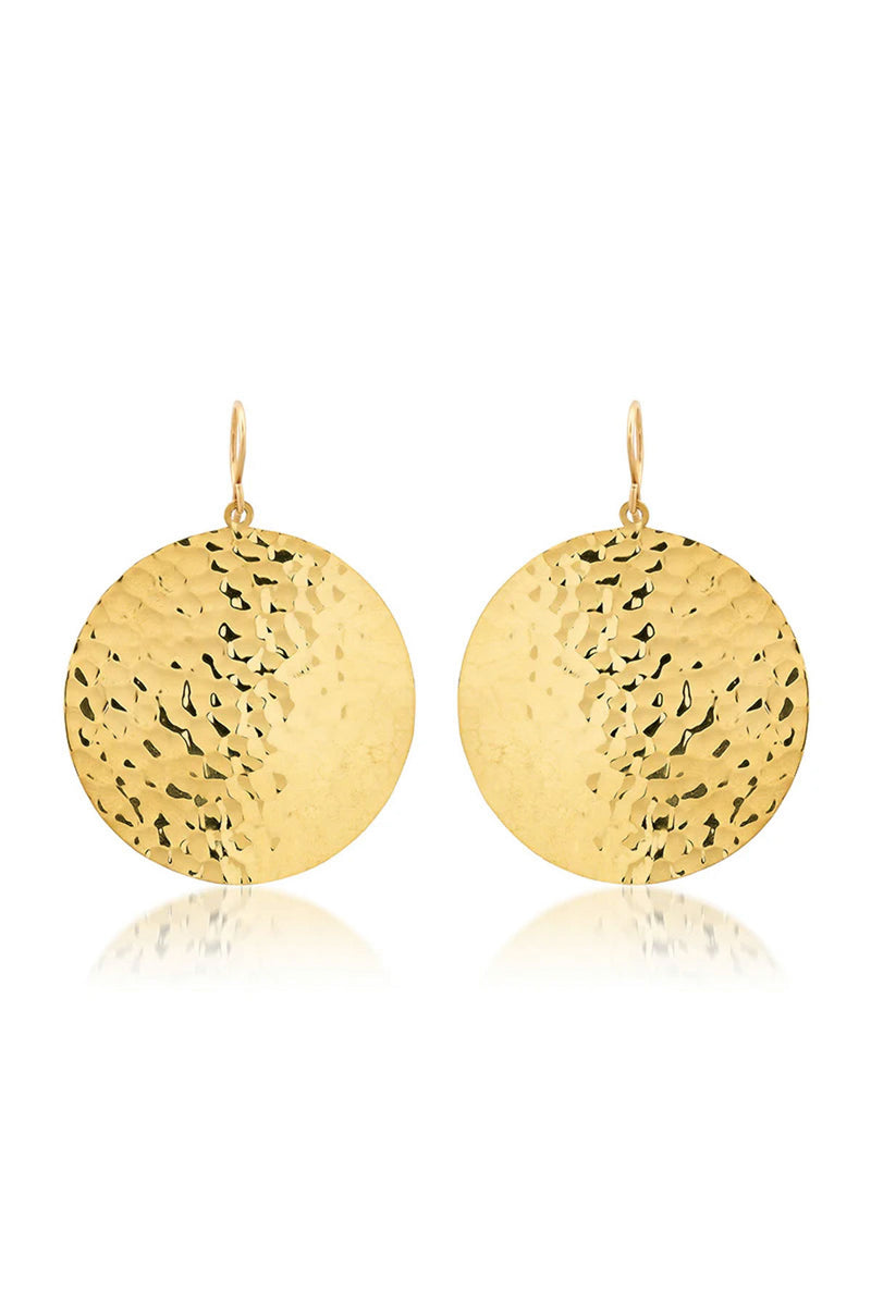 JENNIFER MEYER | LARGE HAMMERED DISC EARRINGS