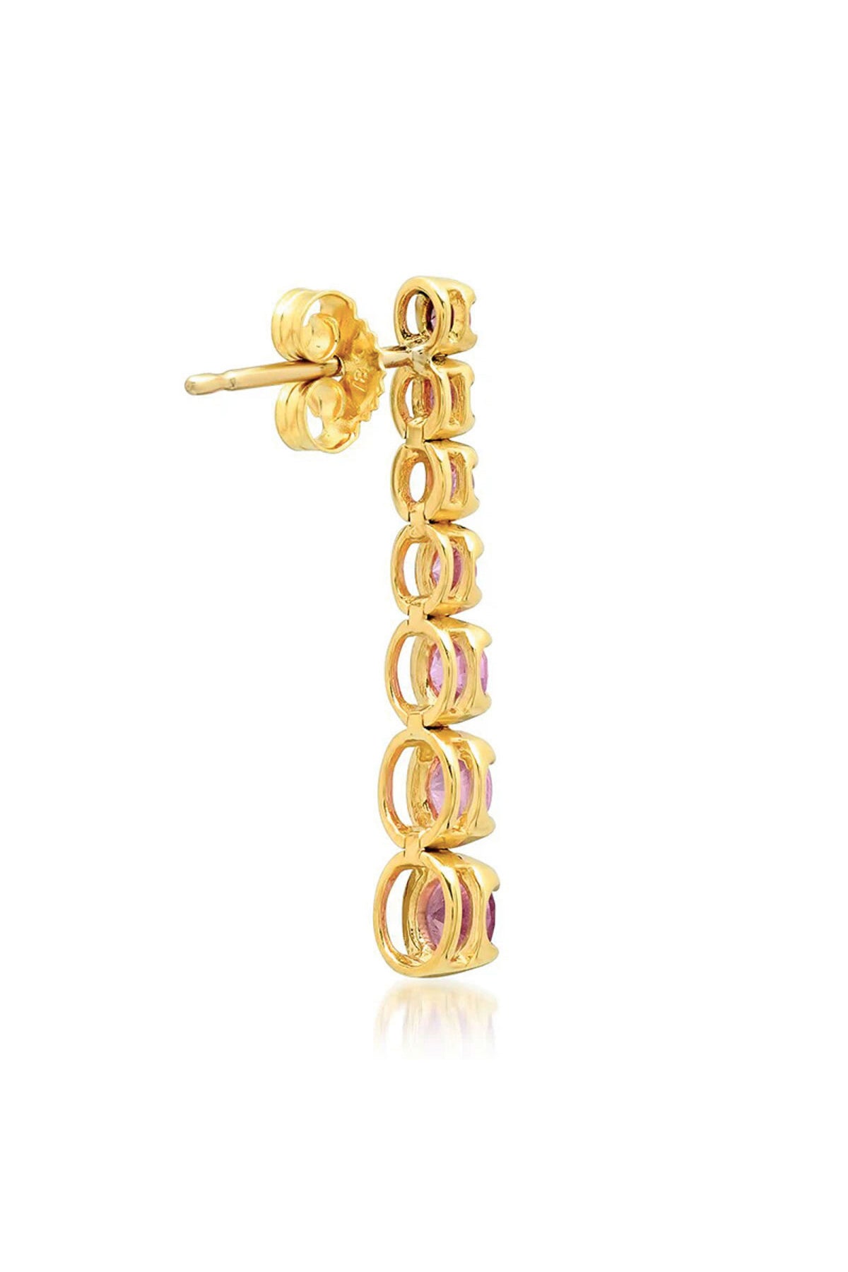 JENNIFER MEYER | GRADUATED PINK SAPPHIRE TENNIS STUDS