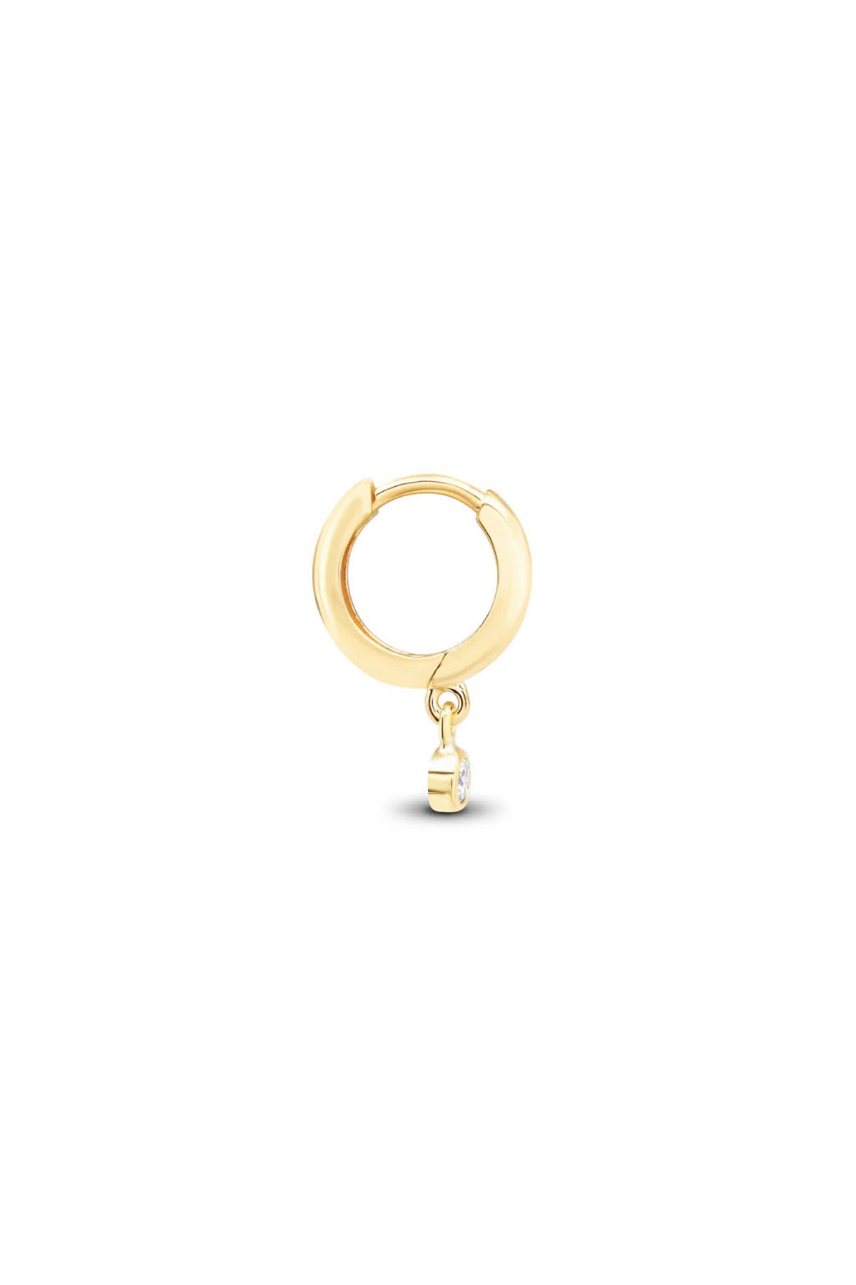 JENNIFER MEYER | HUGGIES WITH MINI DIAMOND BEZEL DROP