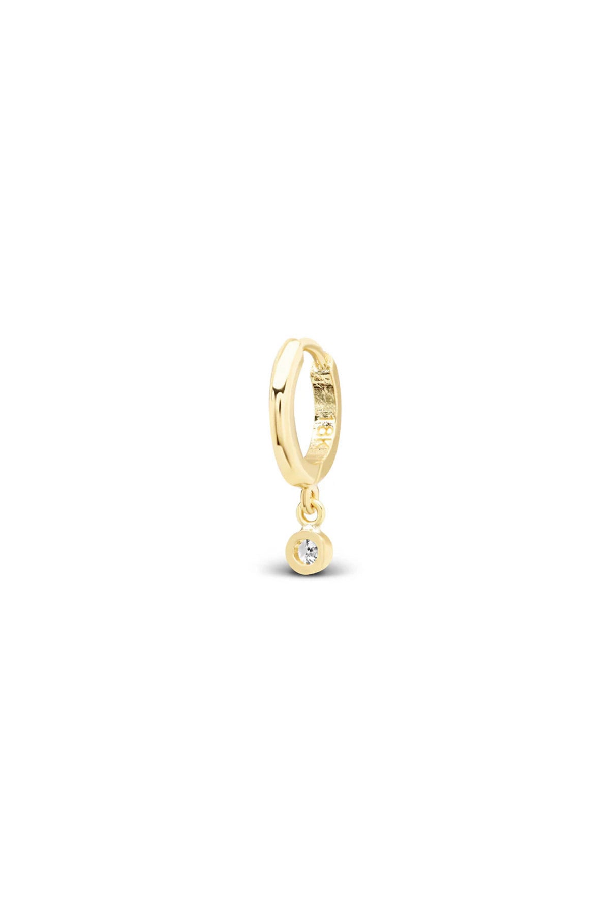 JENNIFER MEYER | HUGGIES WITH MINI DIAMOND BEZEL DROP